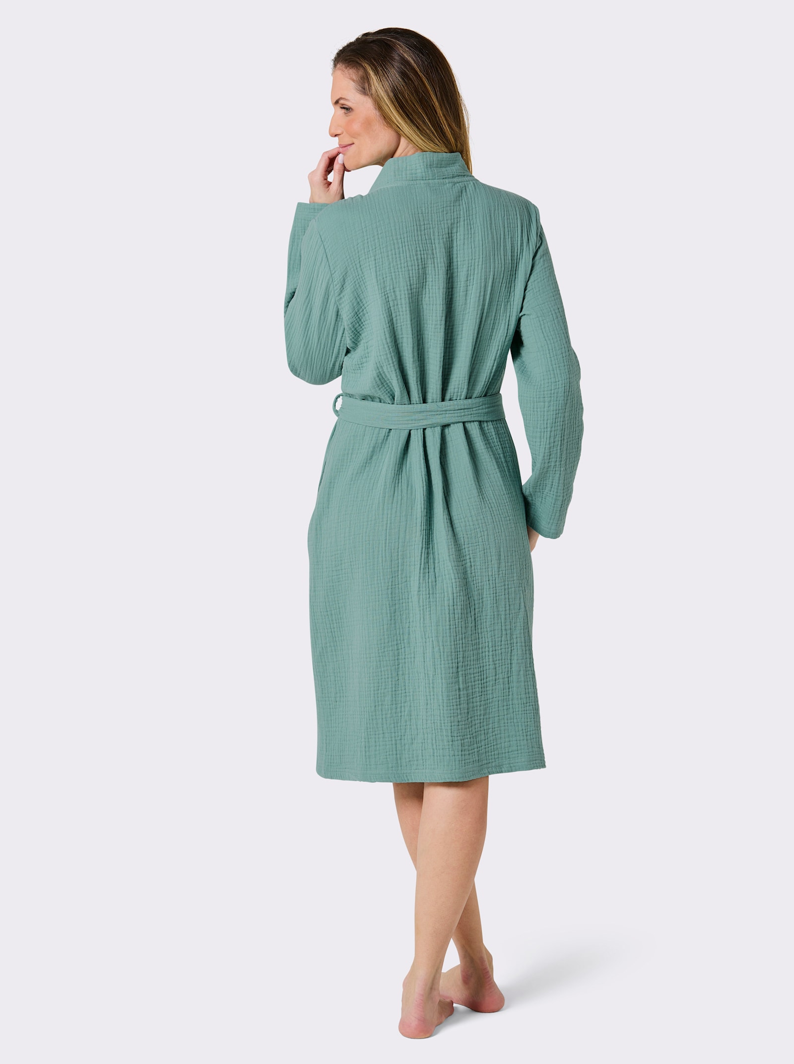 feel good Bademantel - salbei