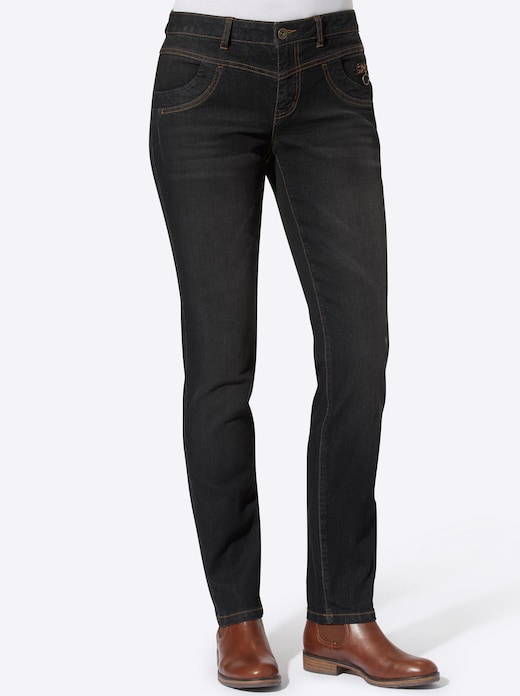 Rareism Women's Exora Dark Navy Cotton Blend Wide Leg Plain Jeans main image 0