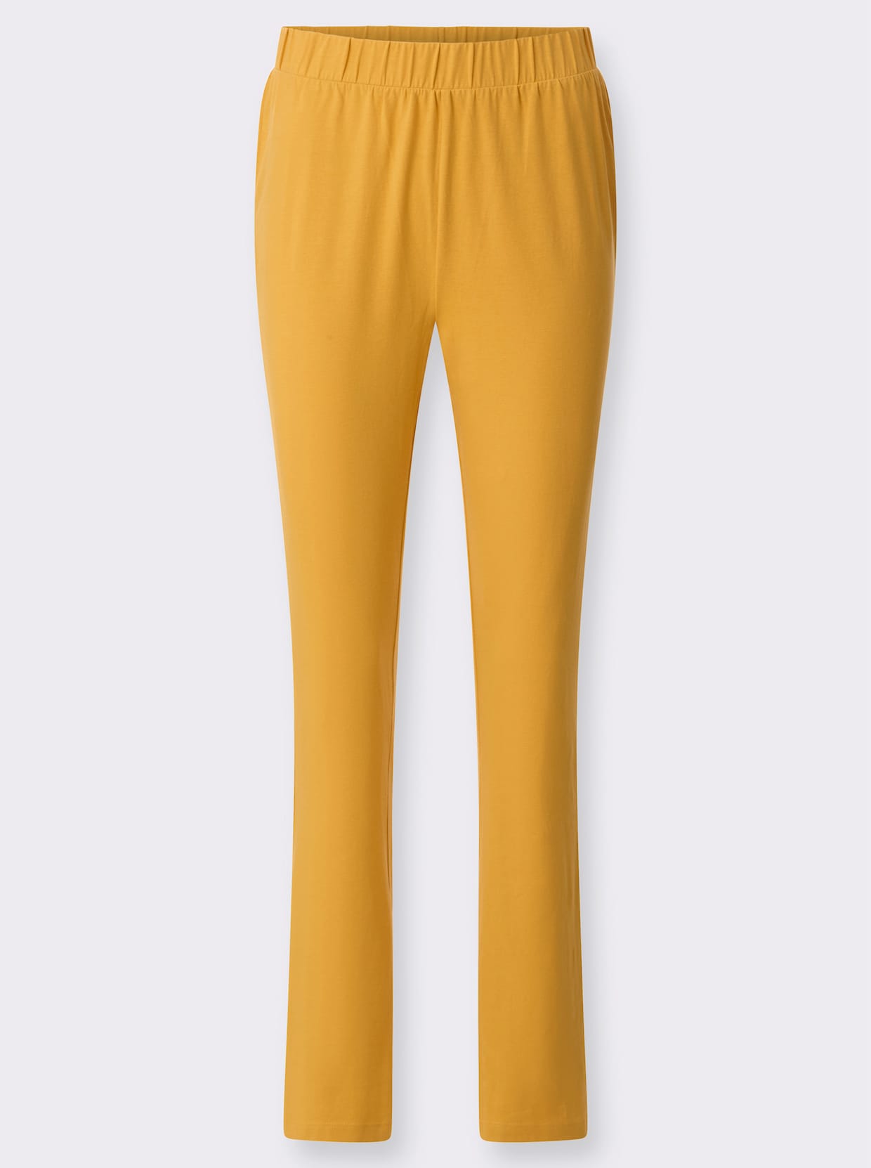 Freizeithose in Schlaghosen-Form - ocker