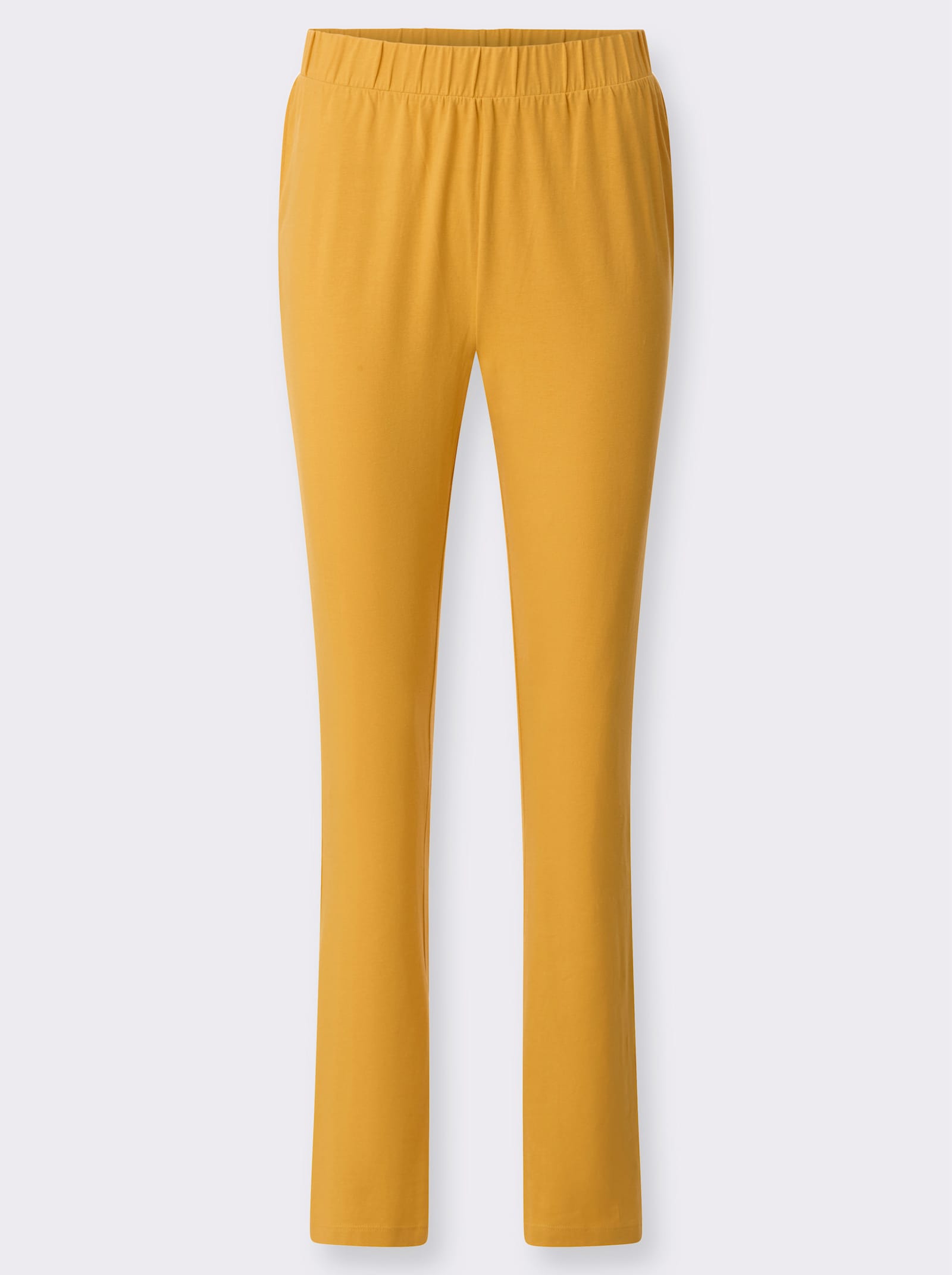 Freizeithose in Schlaghosen-Form - ocker