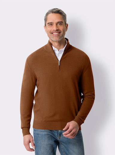 Strickpullover - cognac