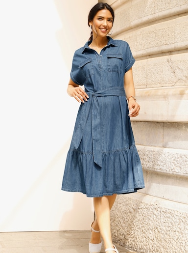 Jeanskleid - blue-stone-washed
