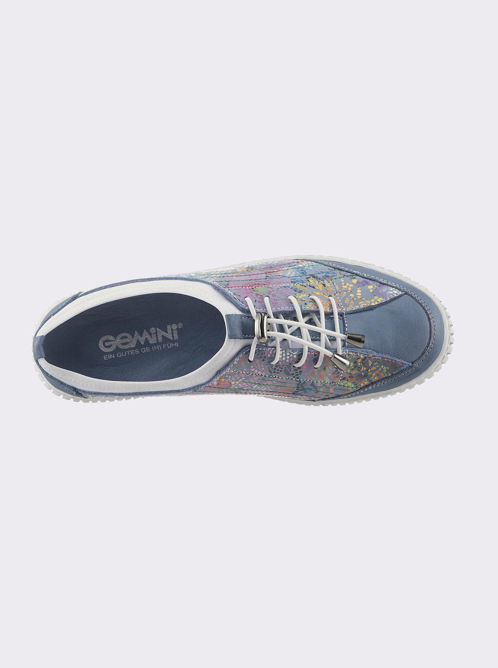 Gemini Slipper mit weich gepolsterter Innensohle - jeansblau-bunt