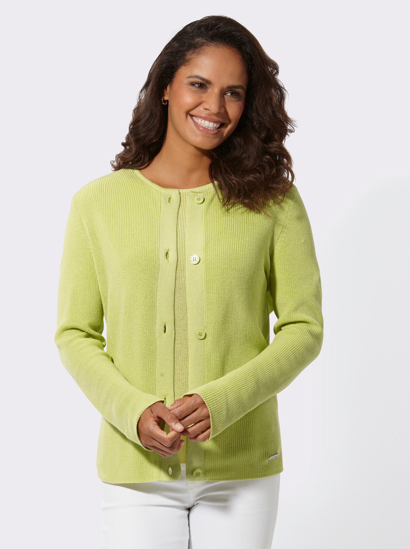 Twin-Set aus reiner Baumwolle - pistazie