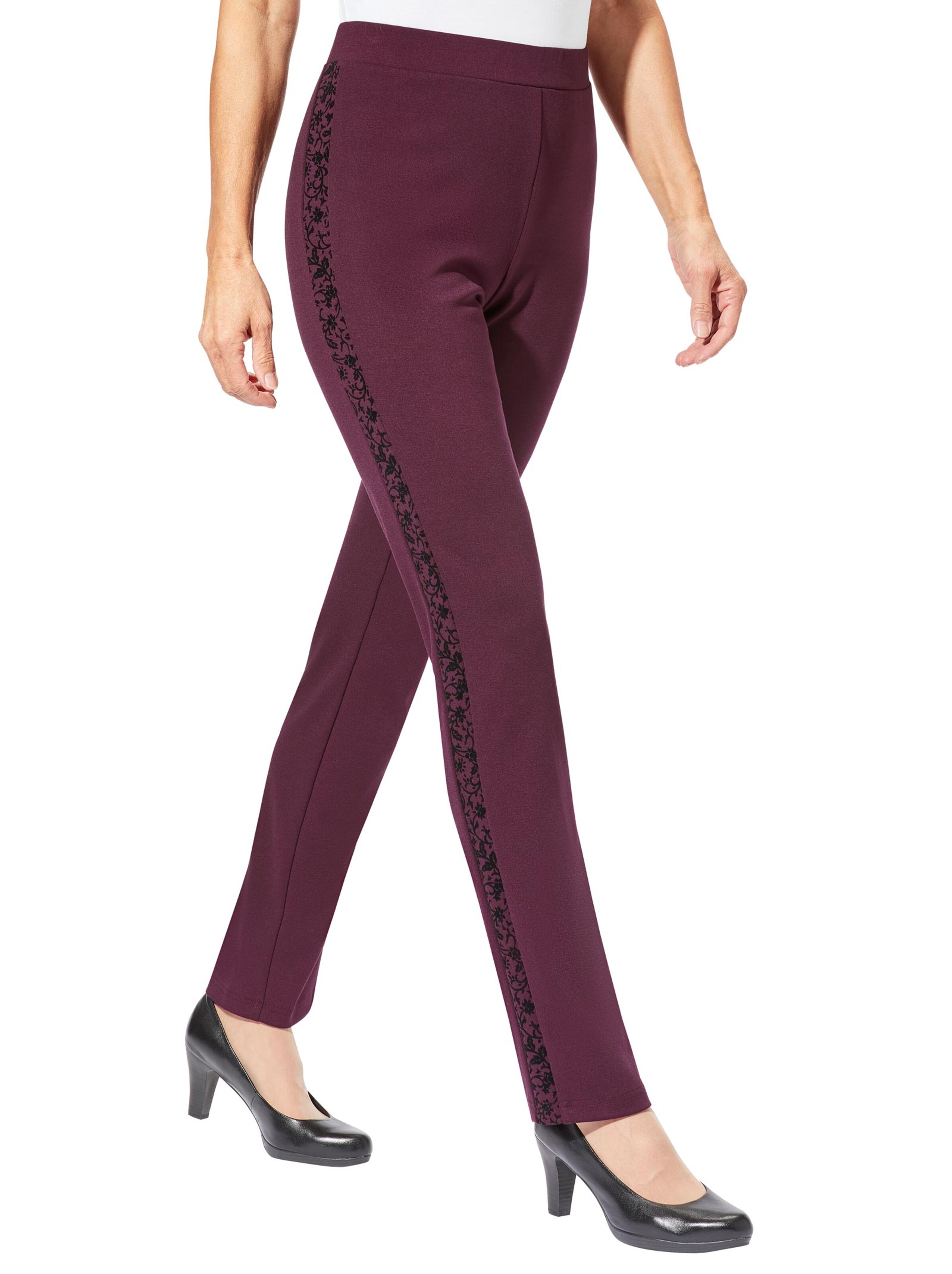 Jersey-Hose - weinrot