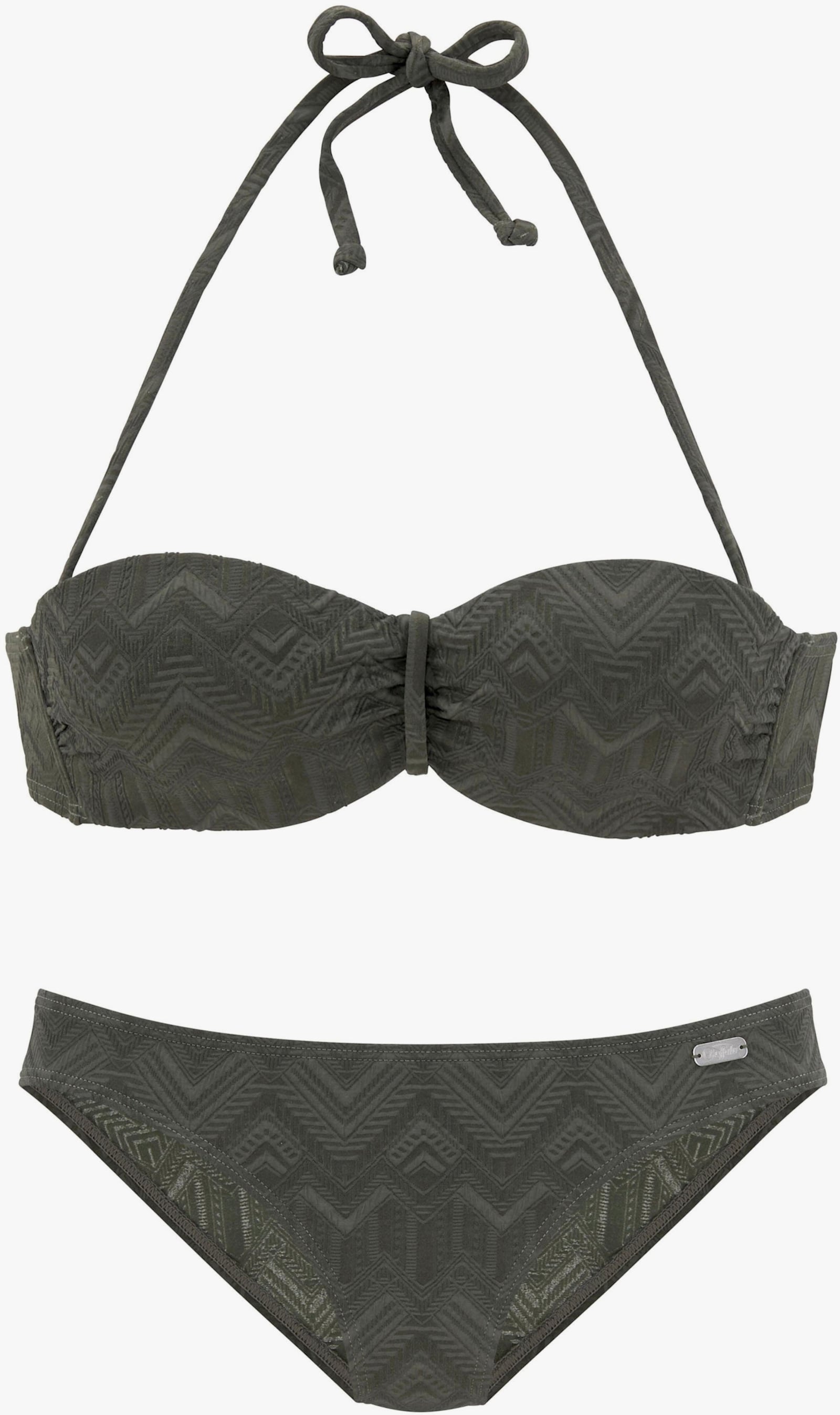 Buffalo Bügel-Bandeau-Bikini - oliv