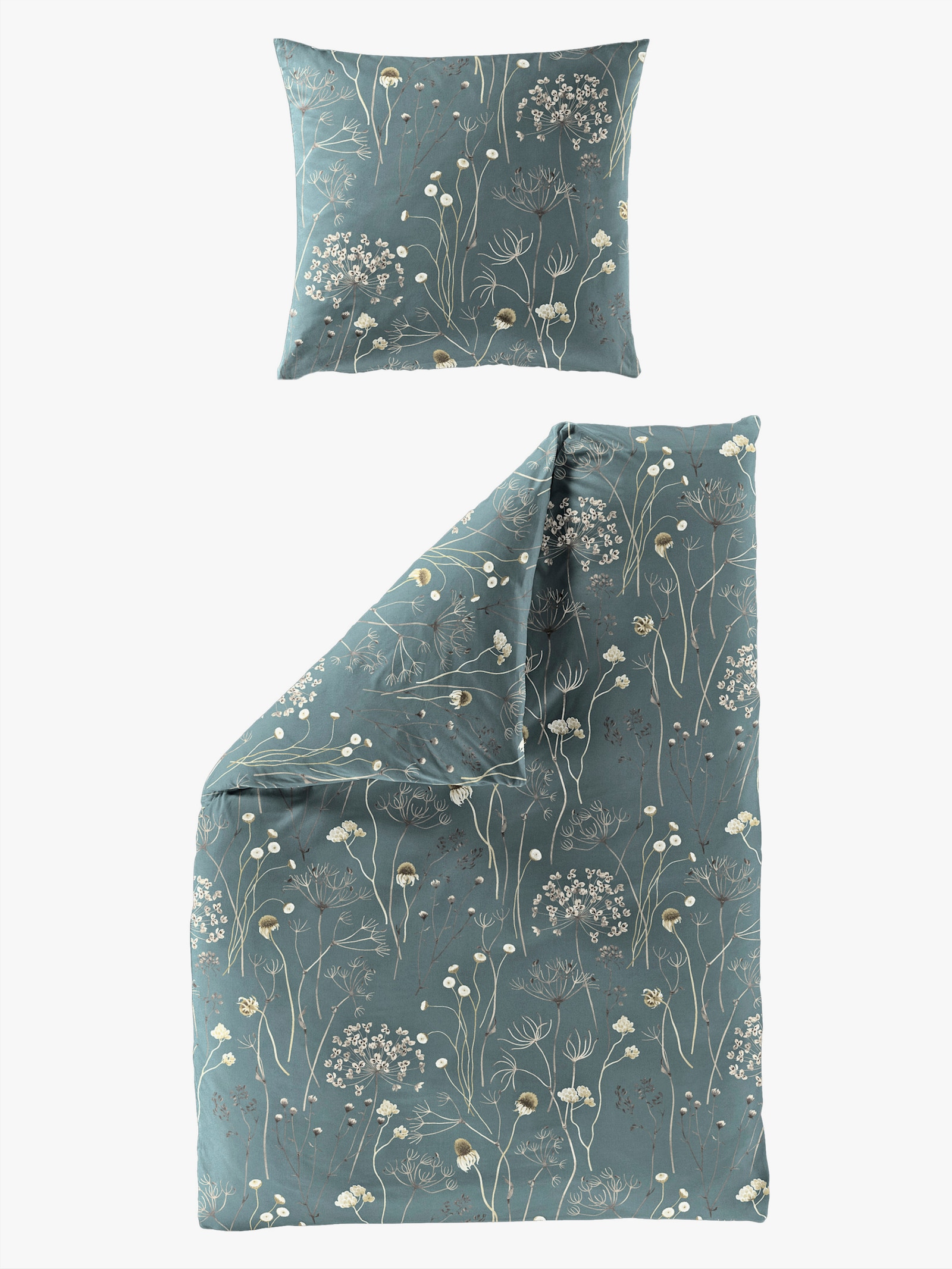 Bierbaum Bedtextiel - kalkmint/wit bedrukt