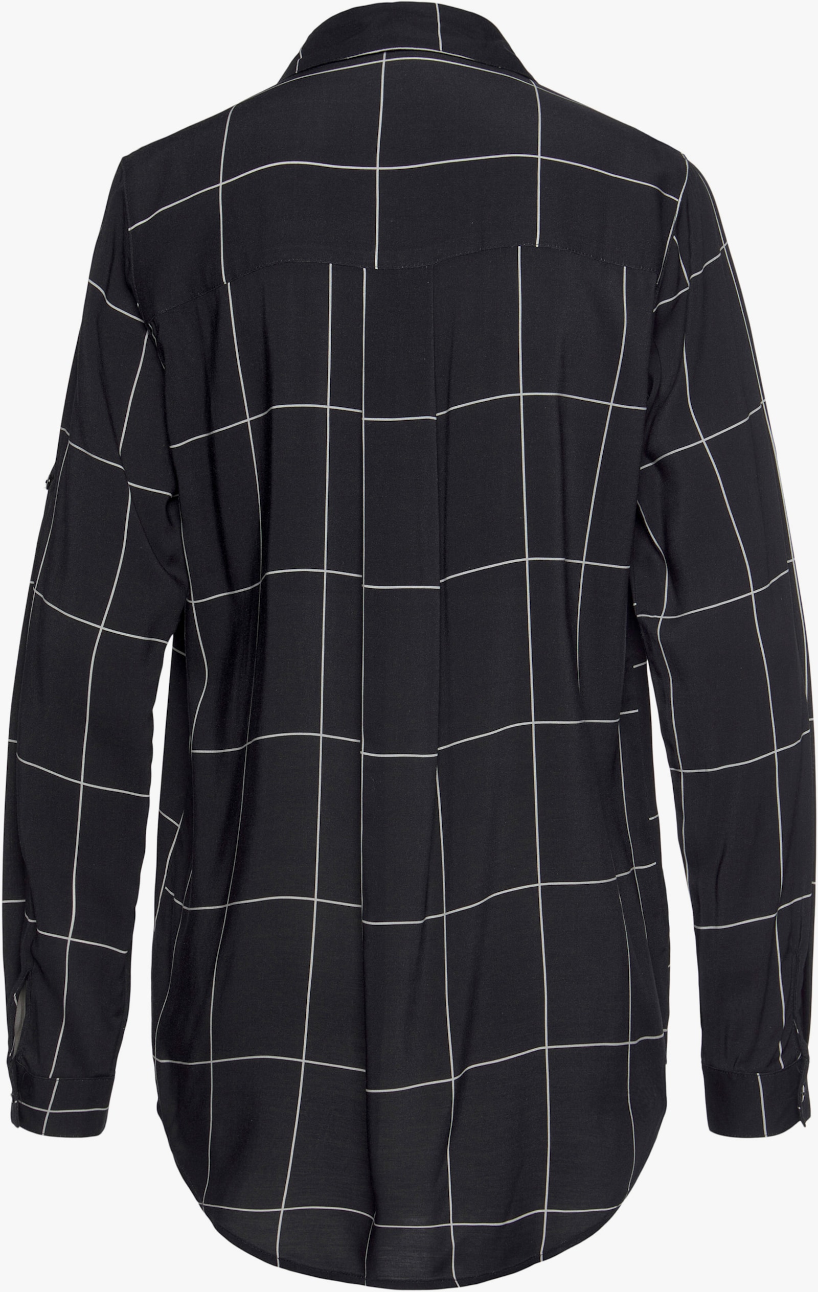 LASCANA Hemdbluse - schwarz-weiß-kariert