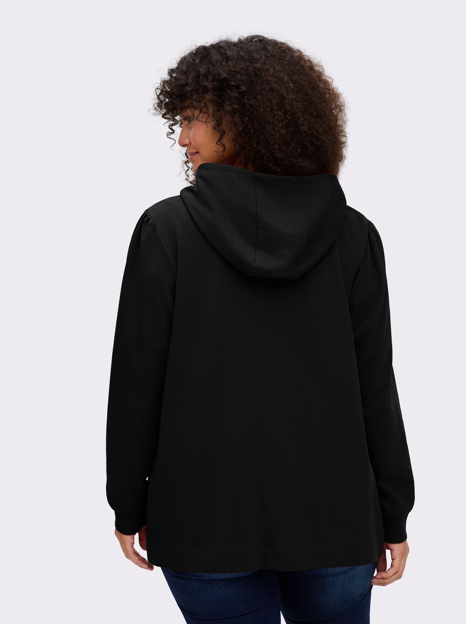 sheego Sweatjacke - schwarz