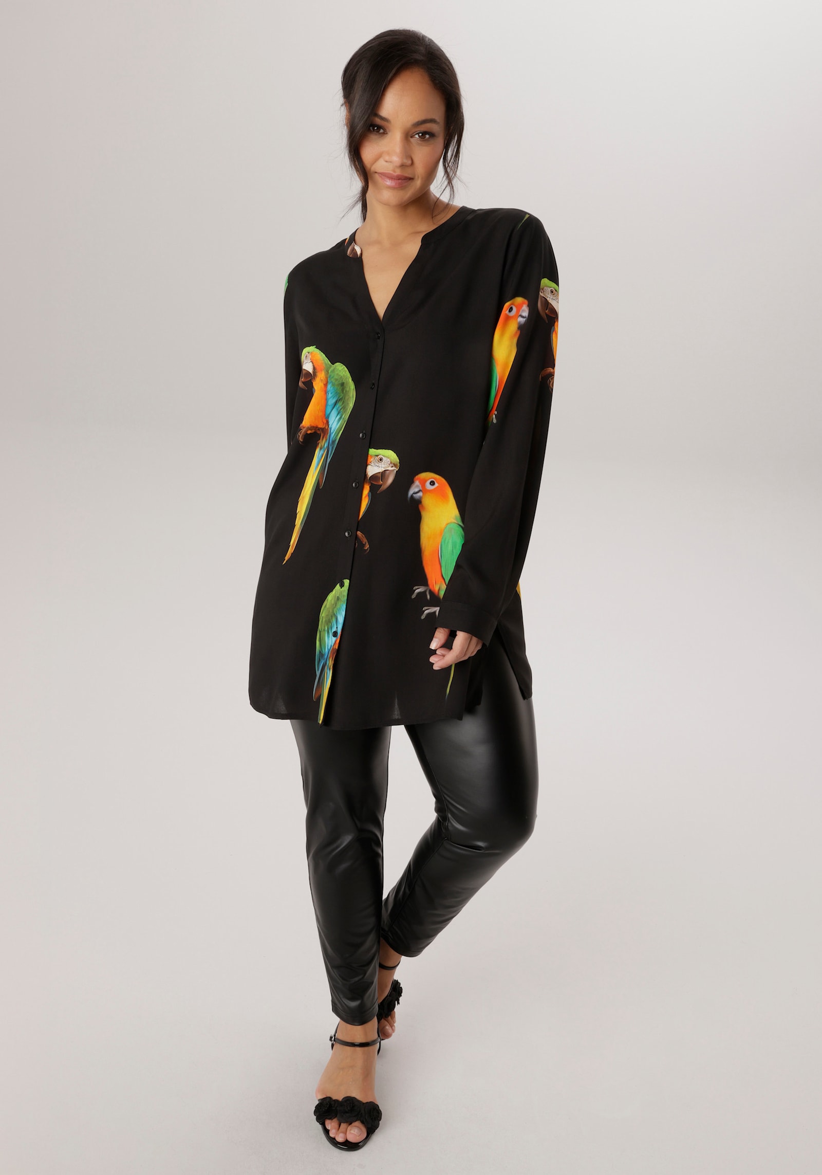 Aniston PLUS Longbluse - schwarz-bunt