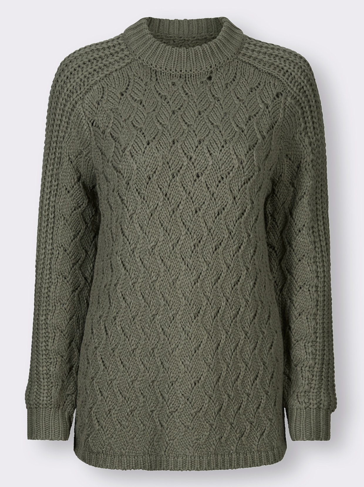 heine Ajourpullover - kaki