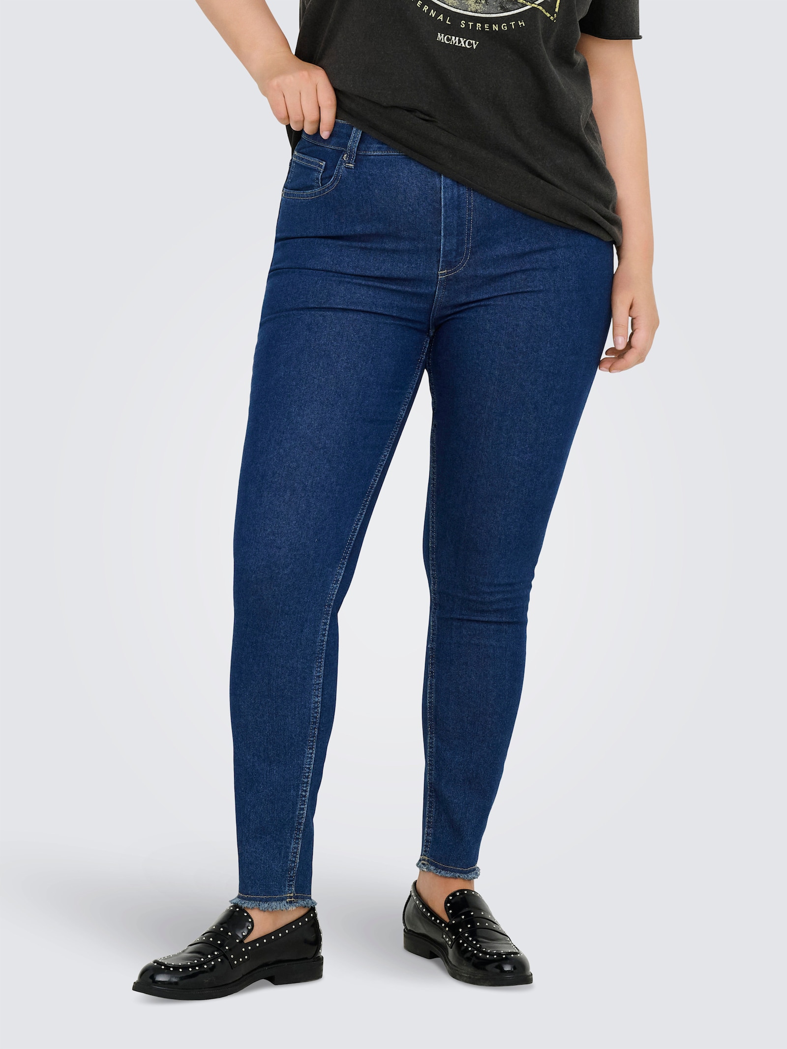 Skinny-fit-Jeans - dark blue denim
