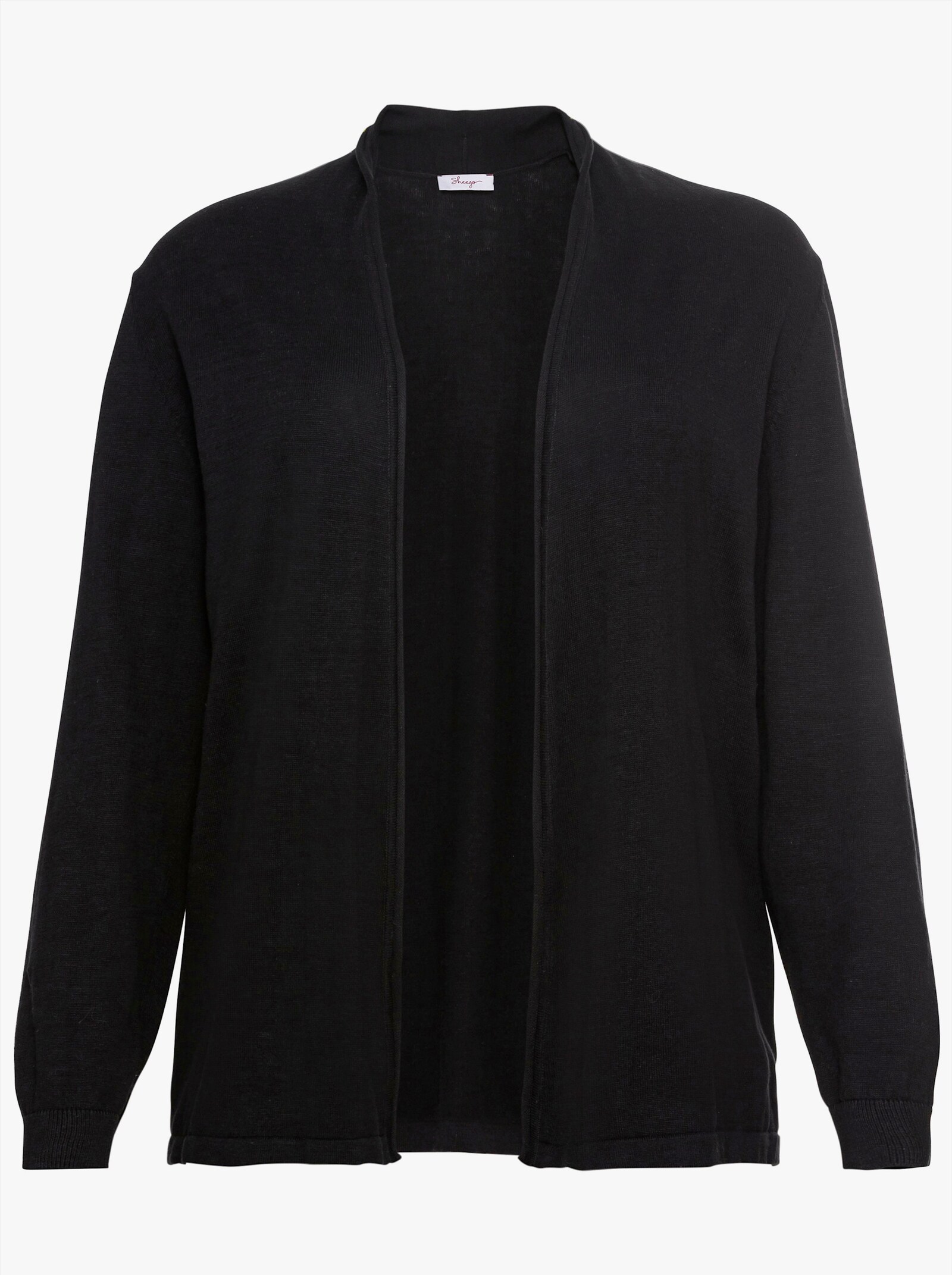 sheego Strickjacke in offener Form - schwarz