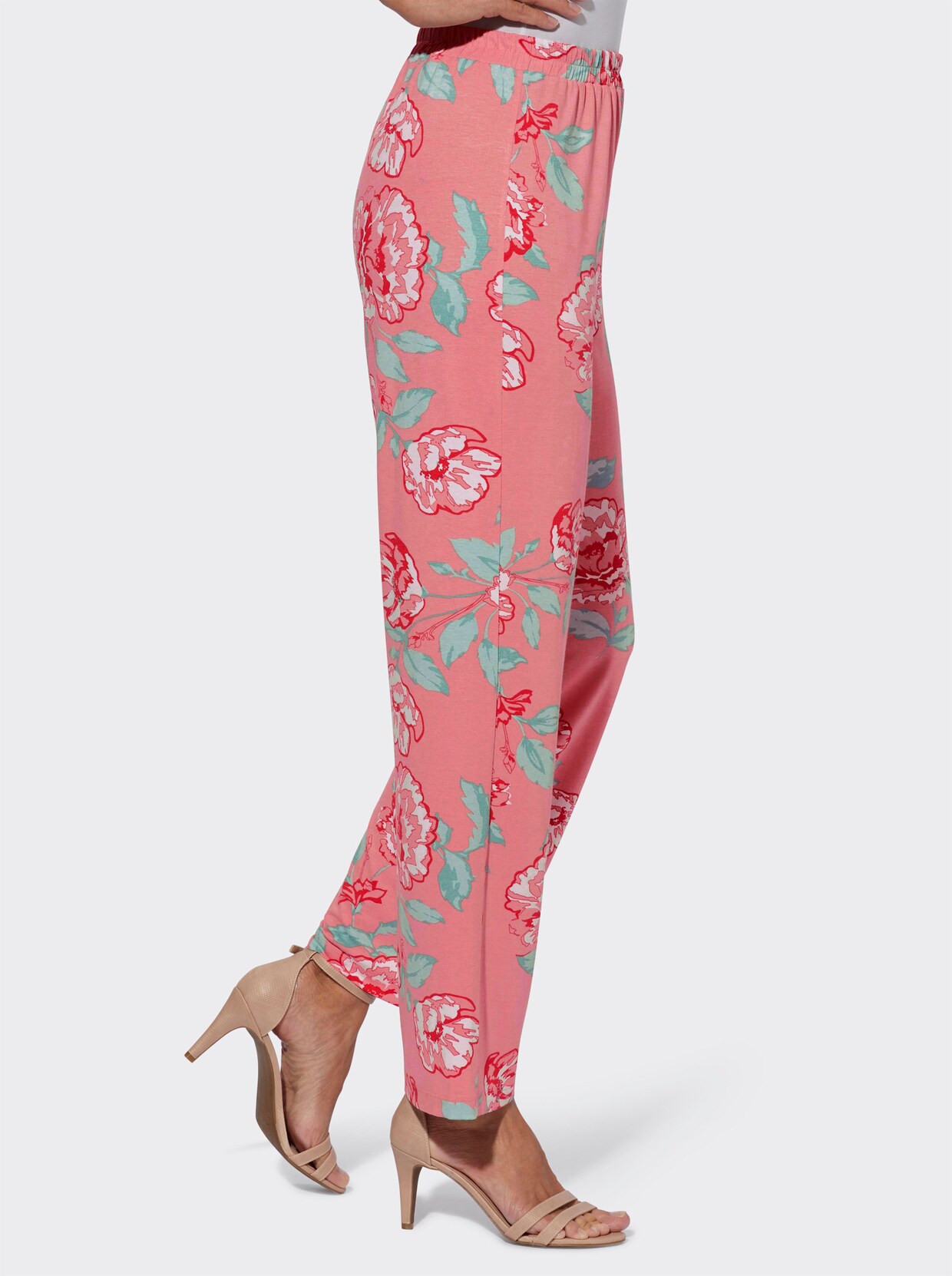 Jerseyhose - flamingo-mint-bedruckt