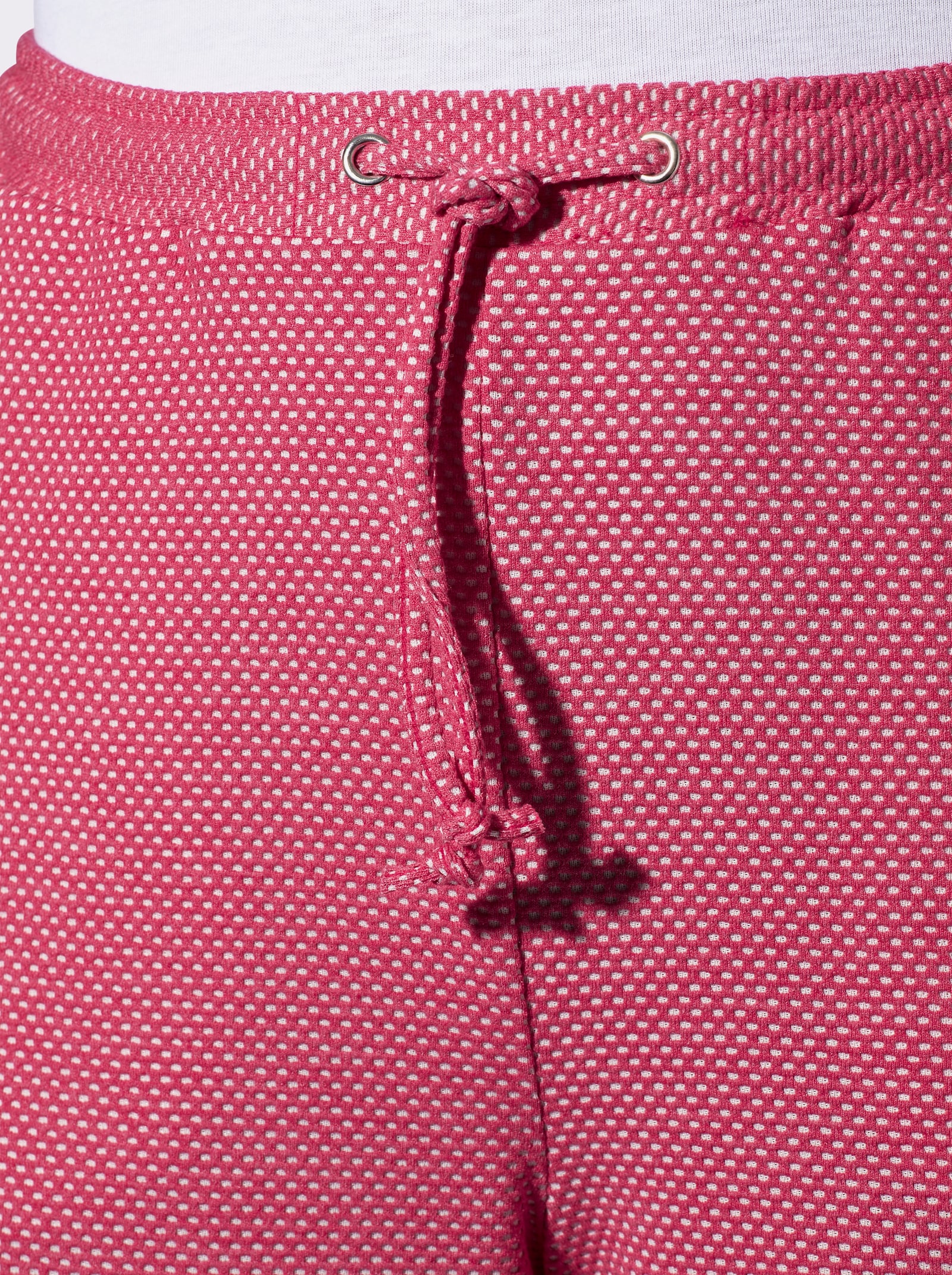 Schlupfhose mit silberfarbenen Galonstreifen - pink-gemustert