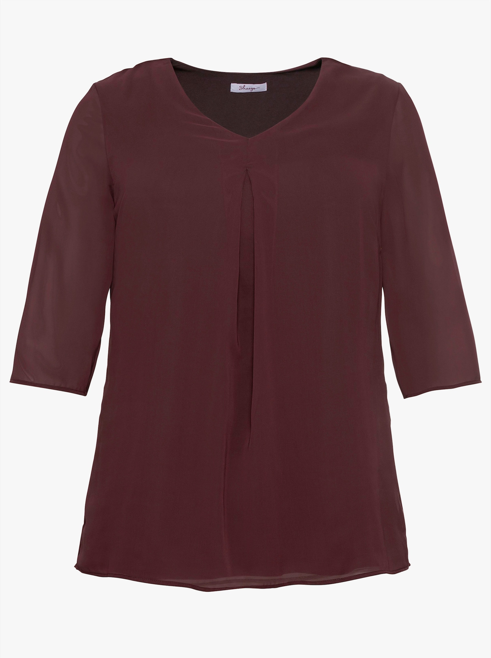 sheego Tunika im Lagenlook - weinrot