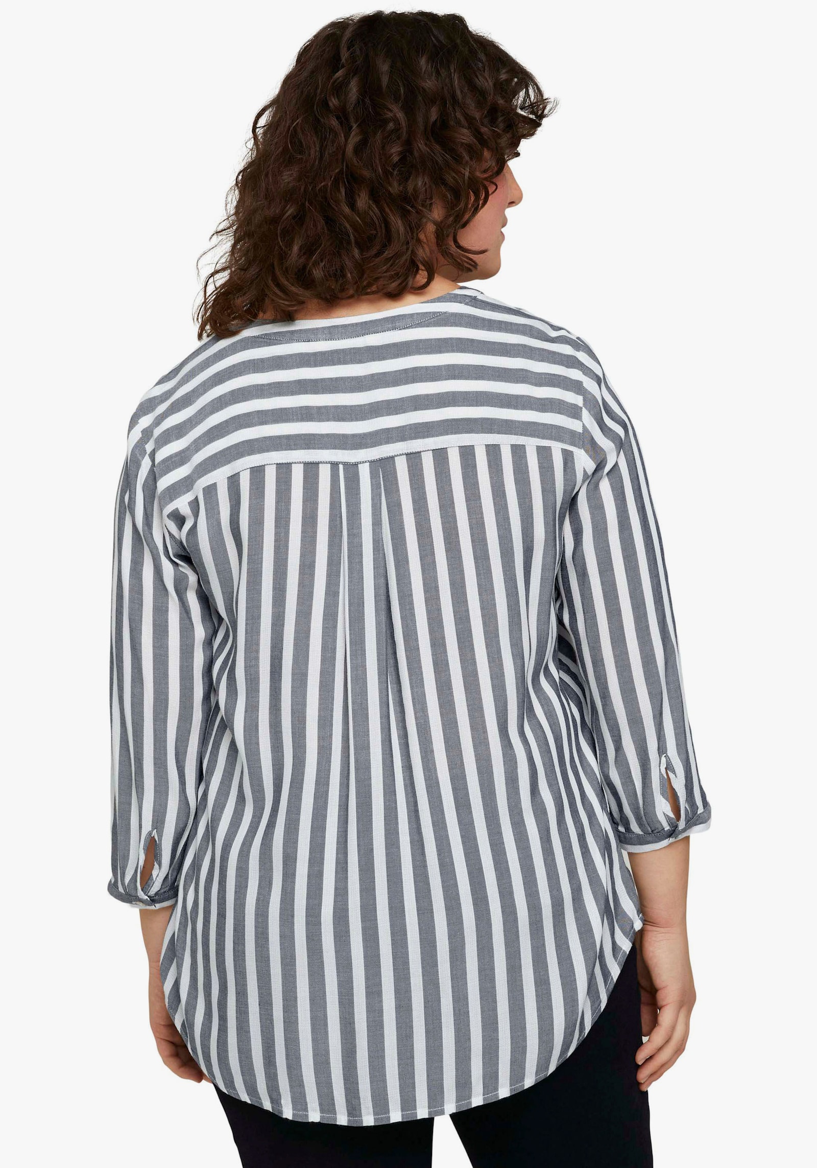 Schlupfbluse - offwhite-navy