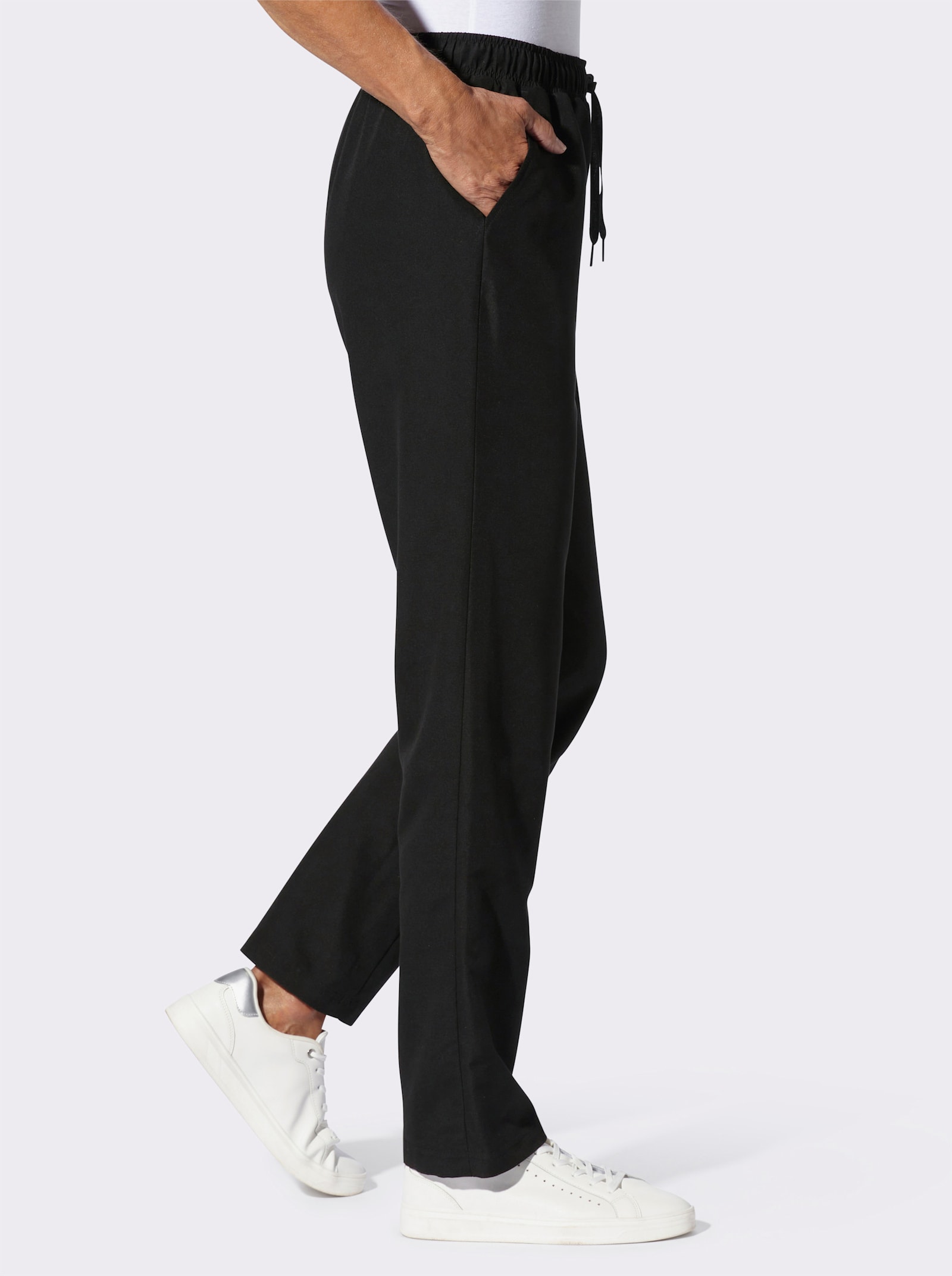 Freizeithose aus atmungsaktiver Microfaser - schwarz