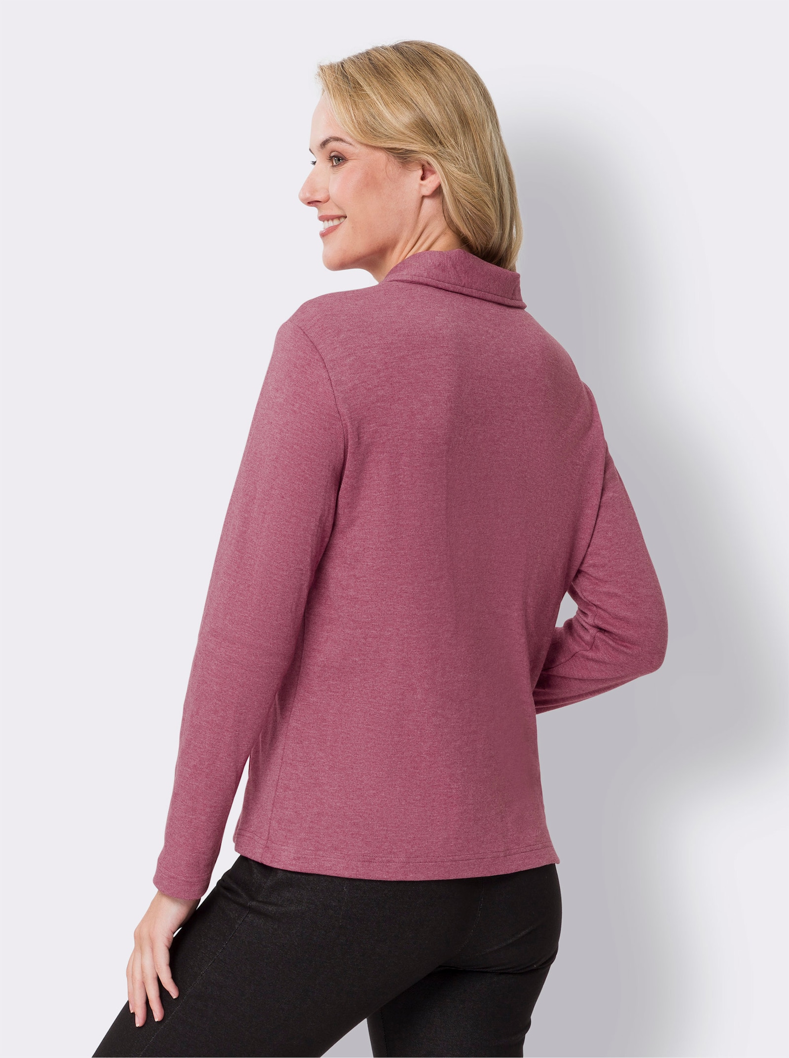 Sweatjacke in Melange-Optik - malve-meliert