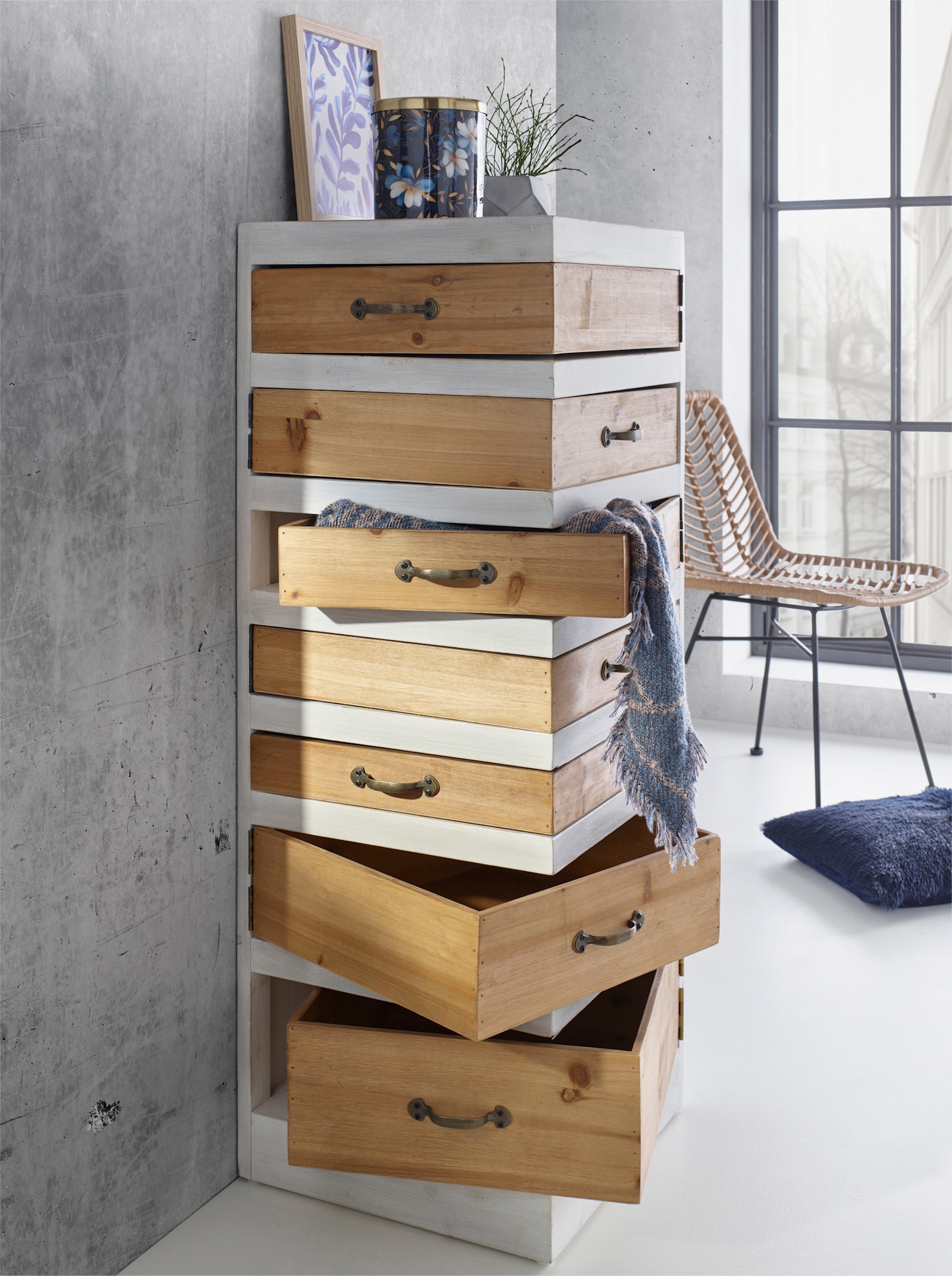 Impressionen Commode - blanc-naturel