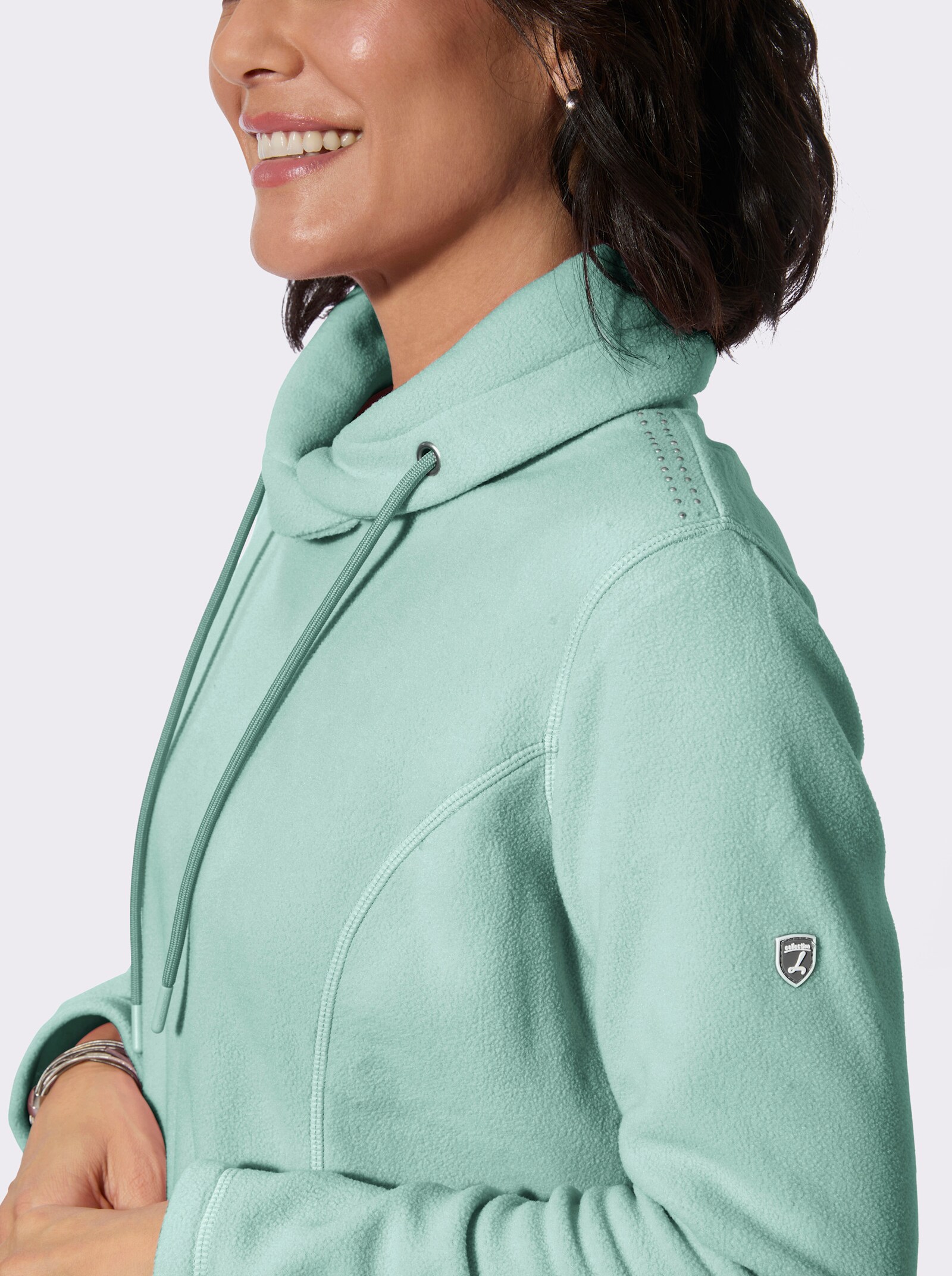 Fleeceshirt mit Antipilling-Ausrüstung - kalkmint