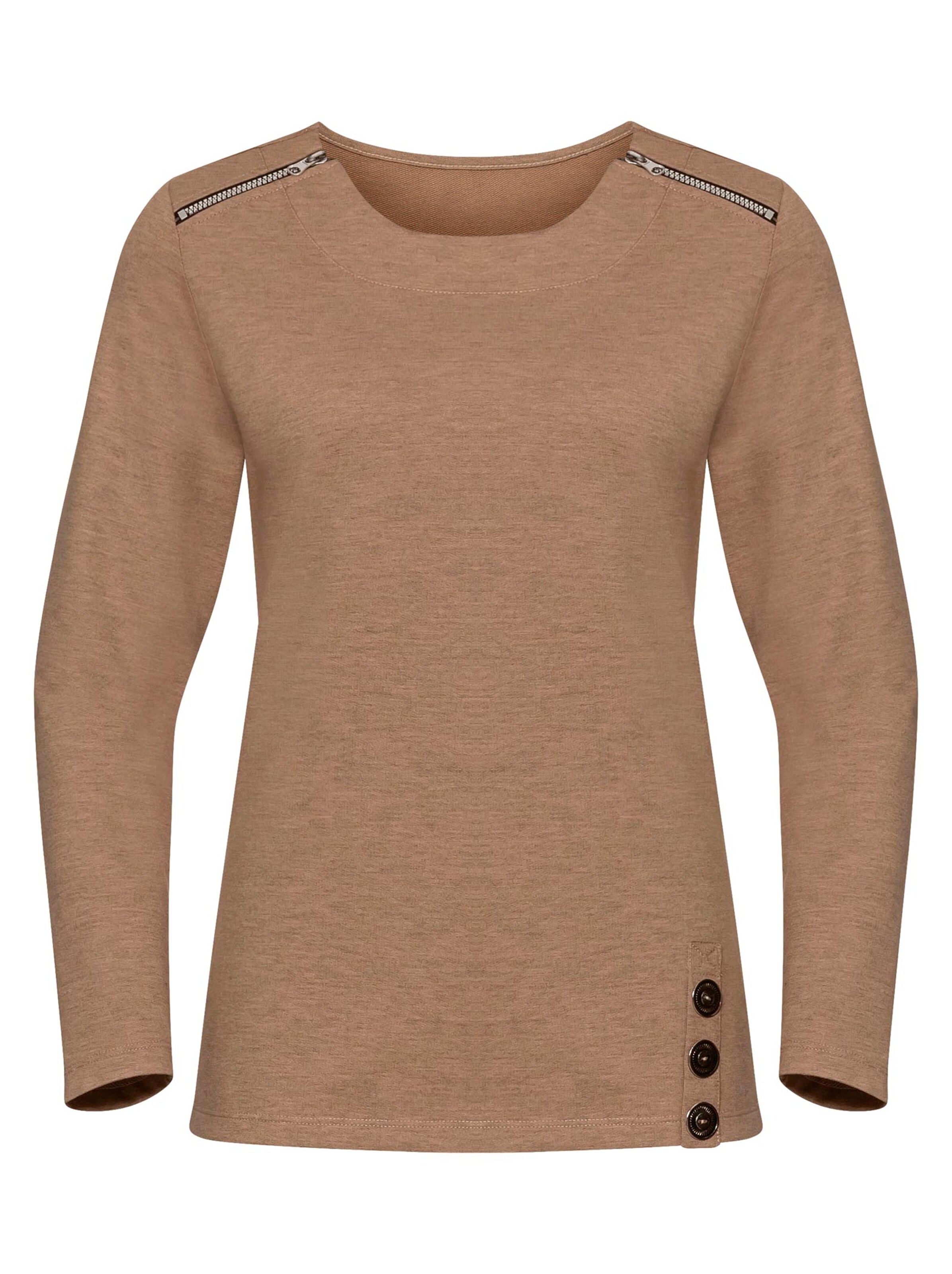 Shirt - braun-meliert