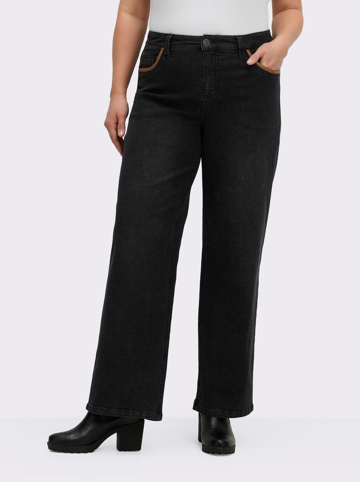 sheego jeans - black denim