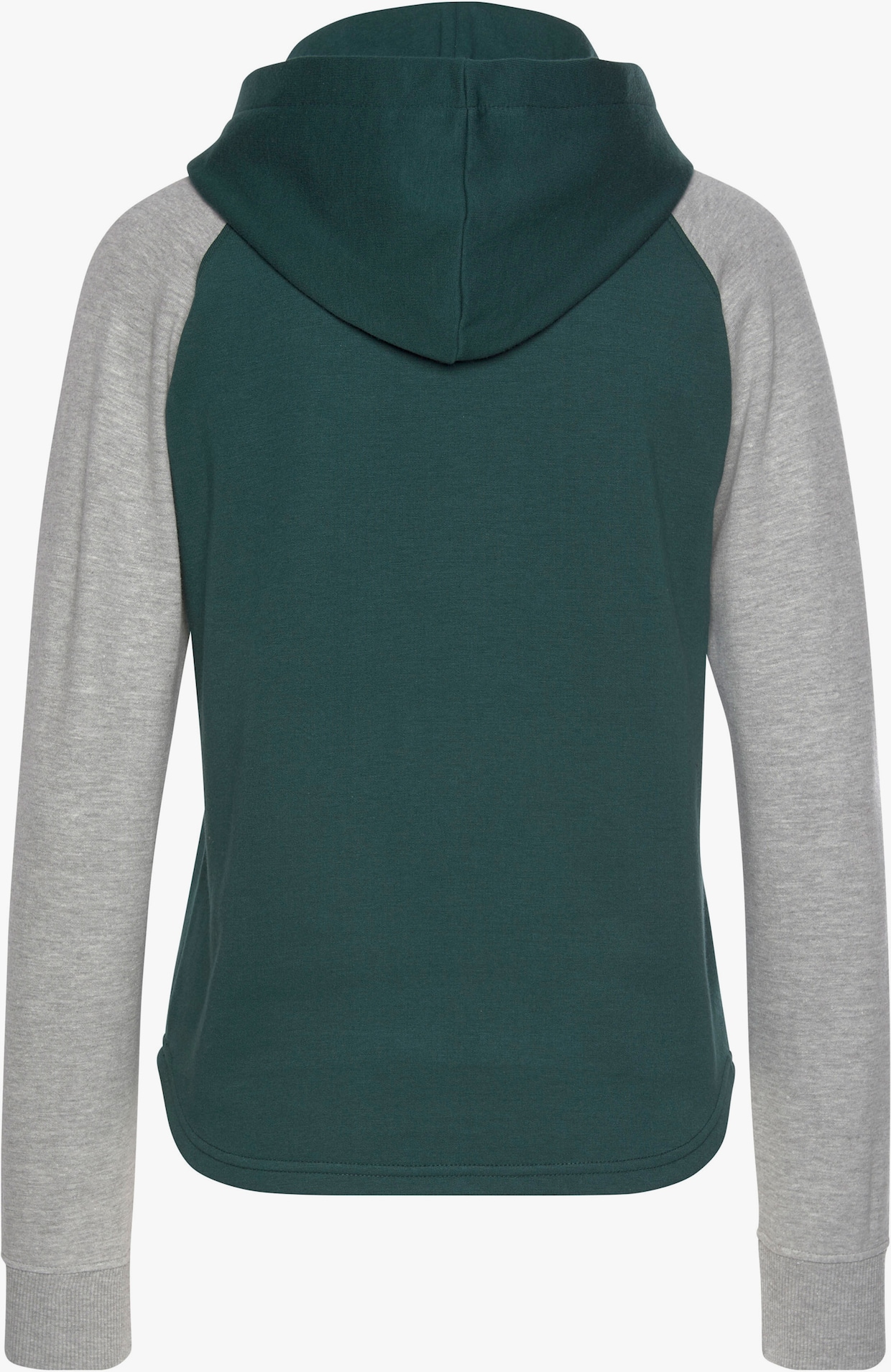 Sweatshirt met capuchon - donkergroen/grijs