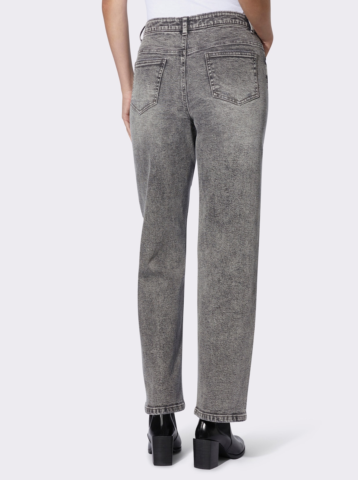 heine 5-Pocket-Jeans mit Ziernieten - grey denim
