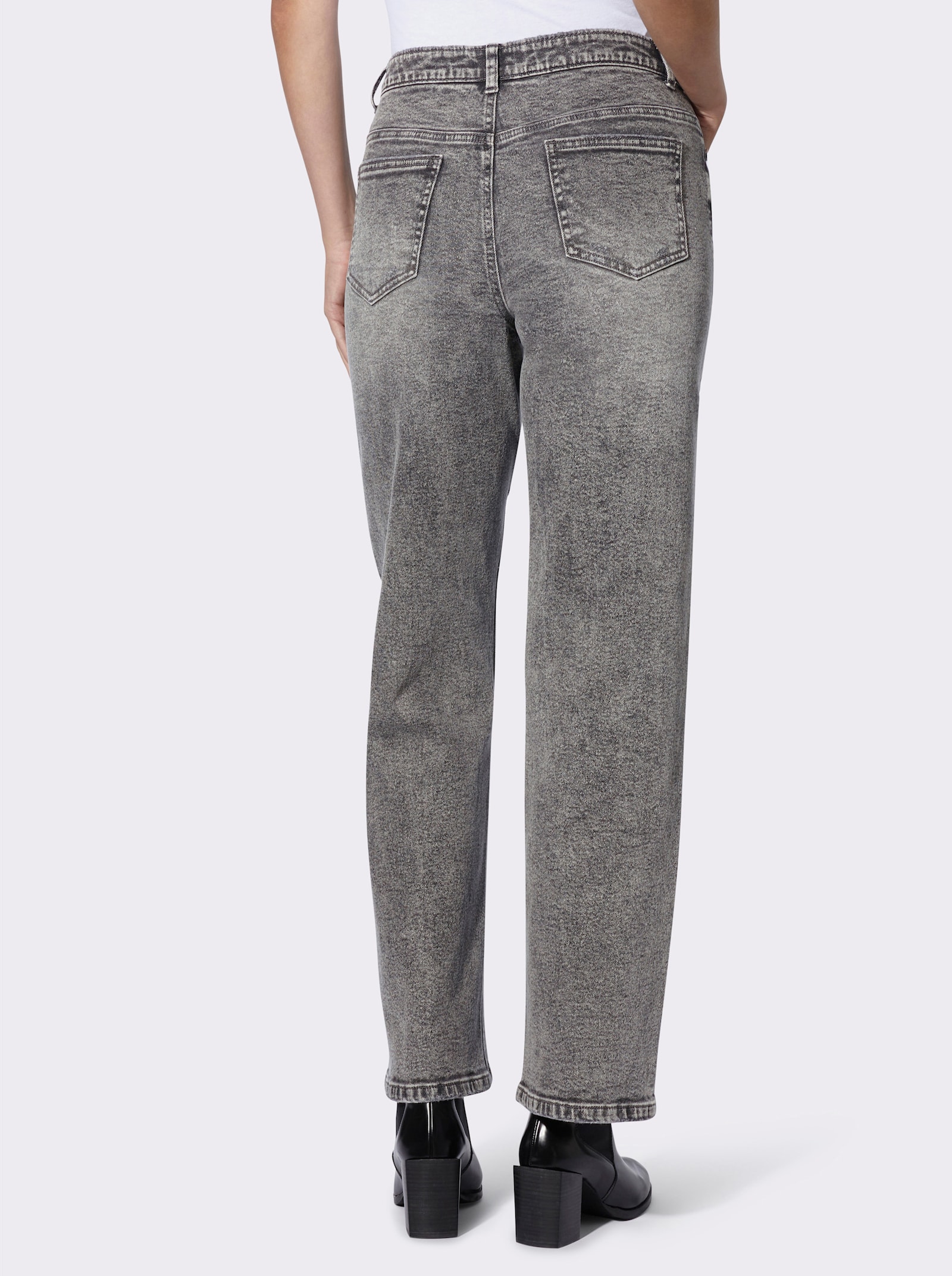 heine 5-Pocket-Jeans mit Ziernieten - grey denim