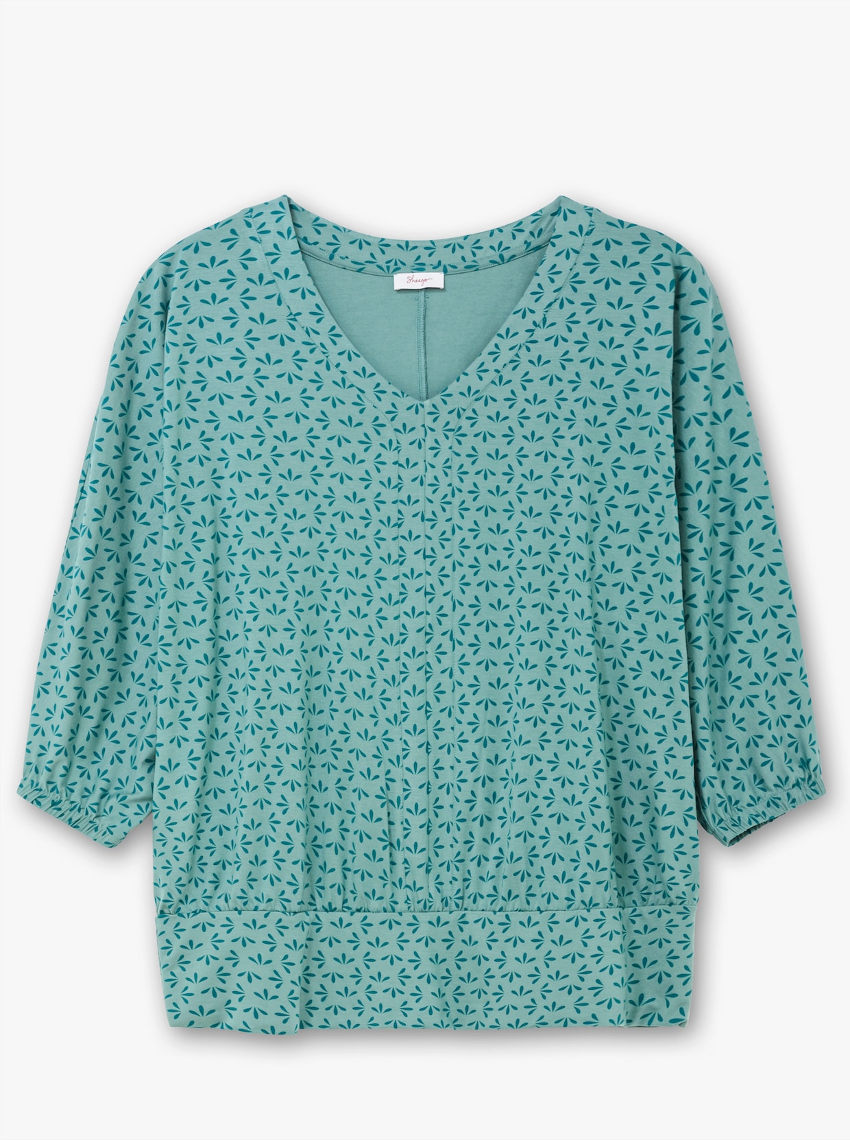 sheego Fledermausshirt - jade-gemustert