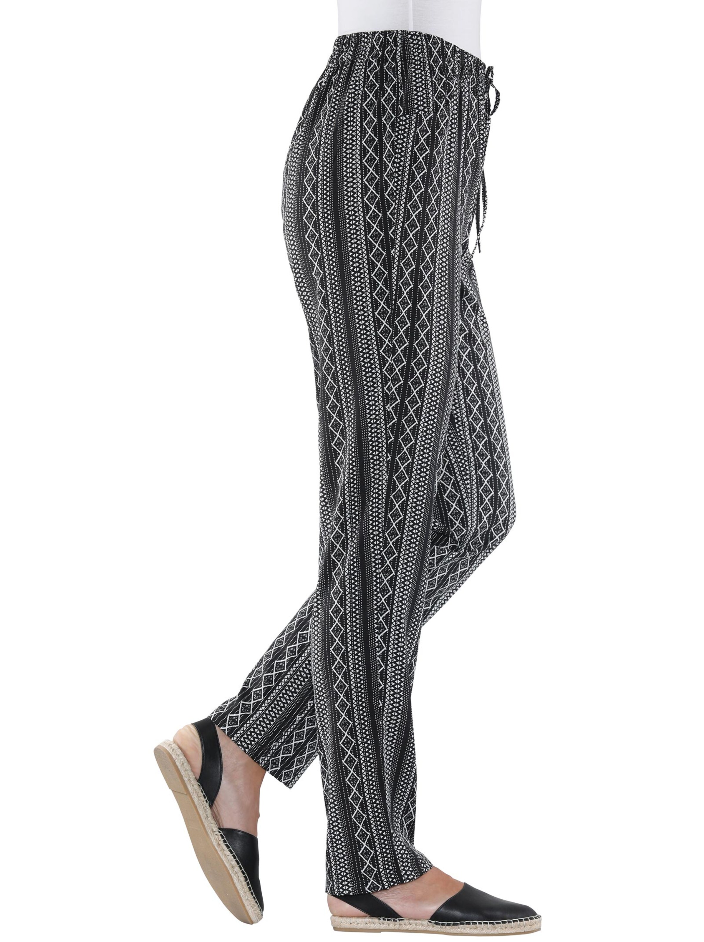 Hose - schwarz-gemustert