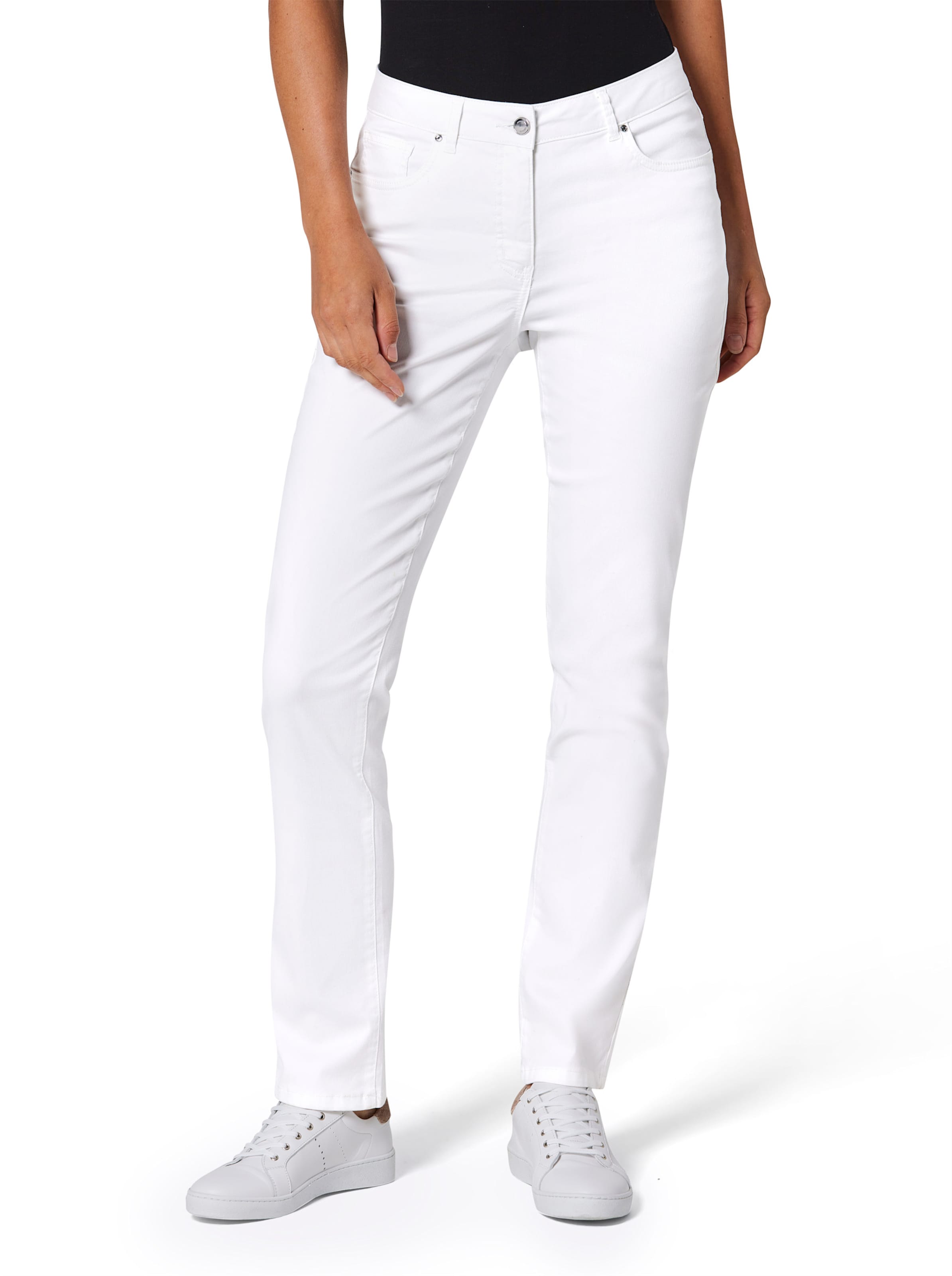 Witt Damen Lyocell-Baumwoll-Jeans, weiß