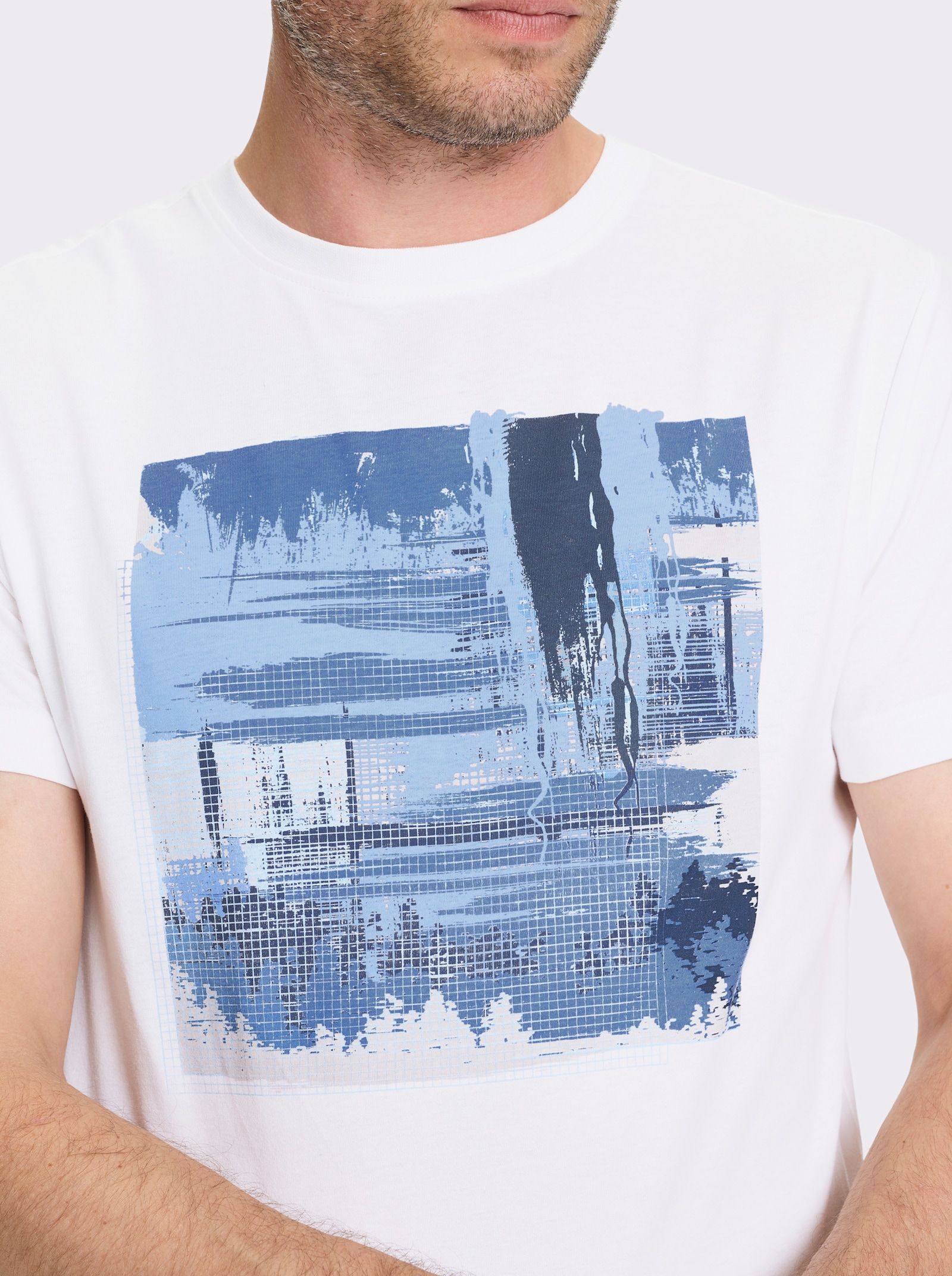 Catamaran T-Shirt mit Front-Print - weiß-bedruckt