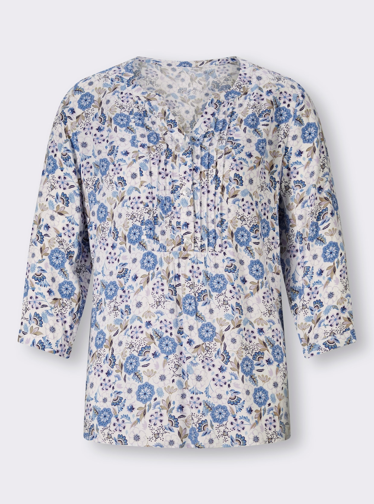 heine Blouse met print - lila/nachtblauw bedrukt