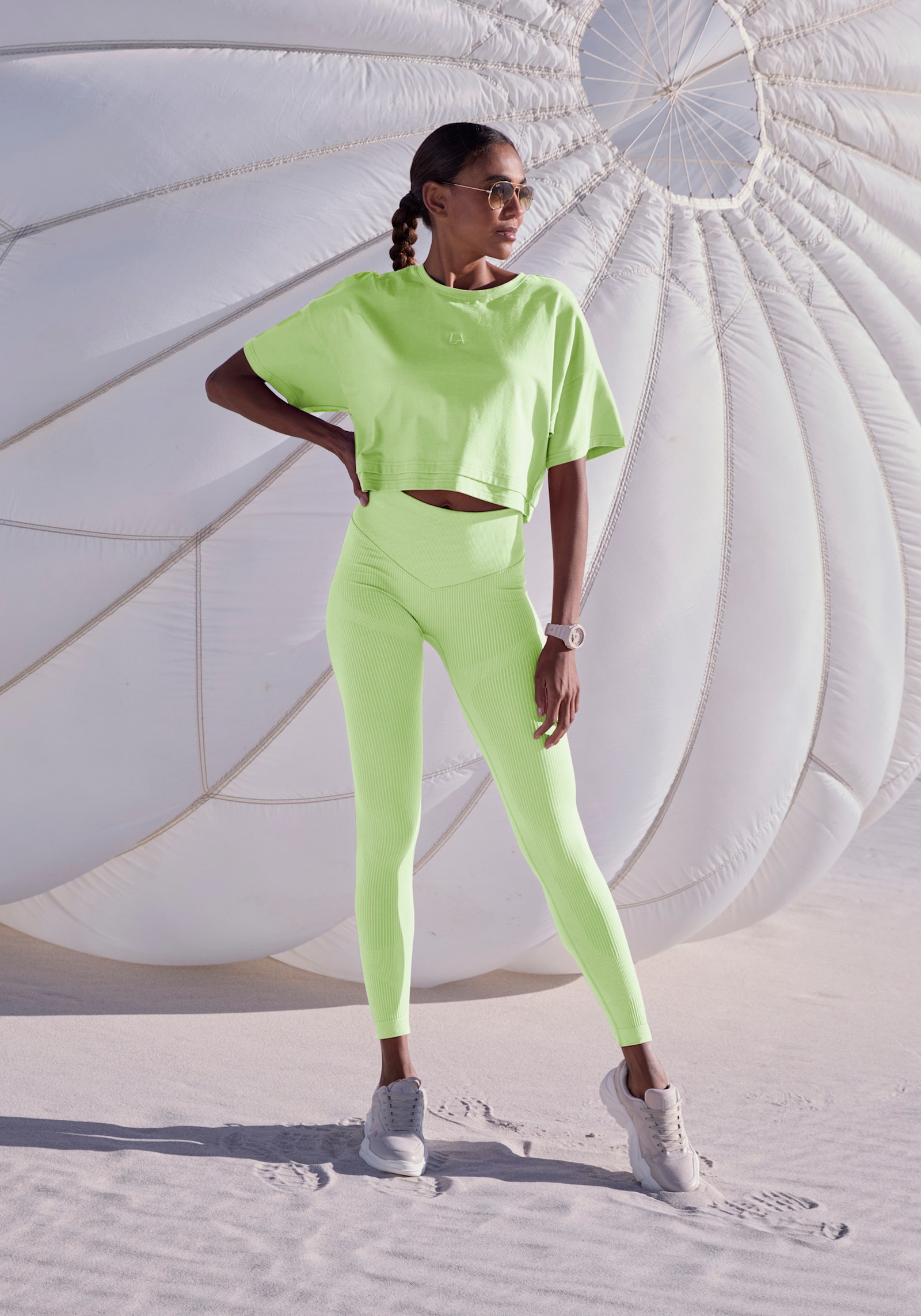 LASCANA Kurzarmshirt - lime
