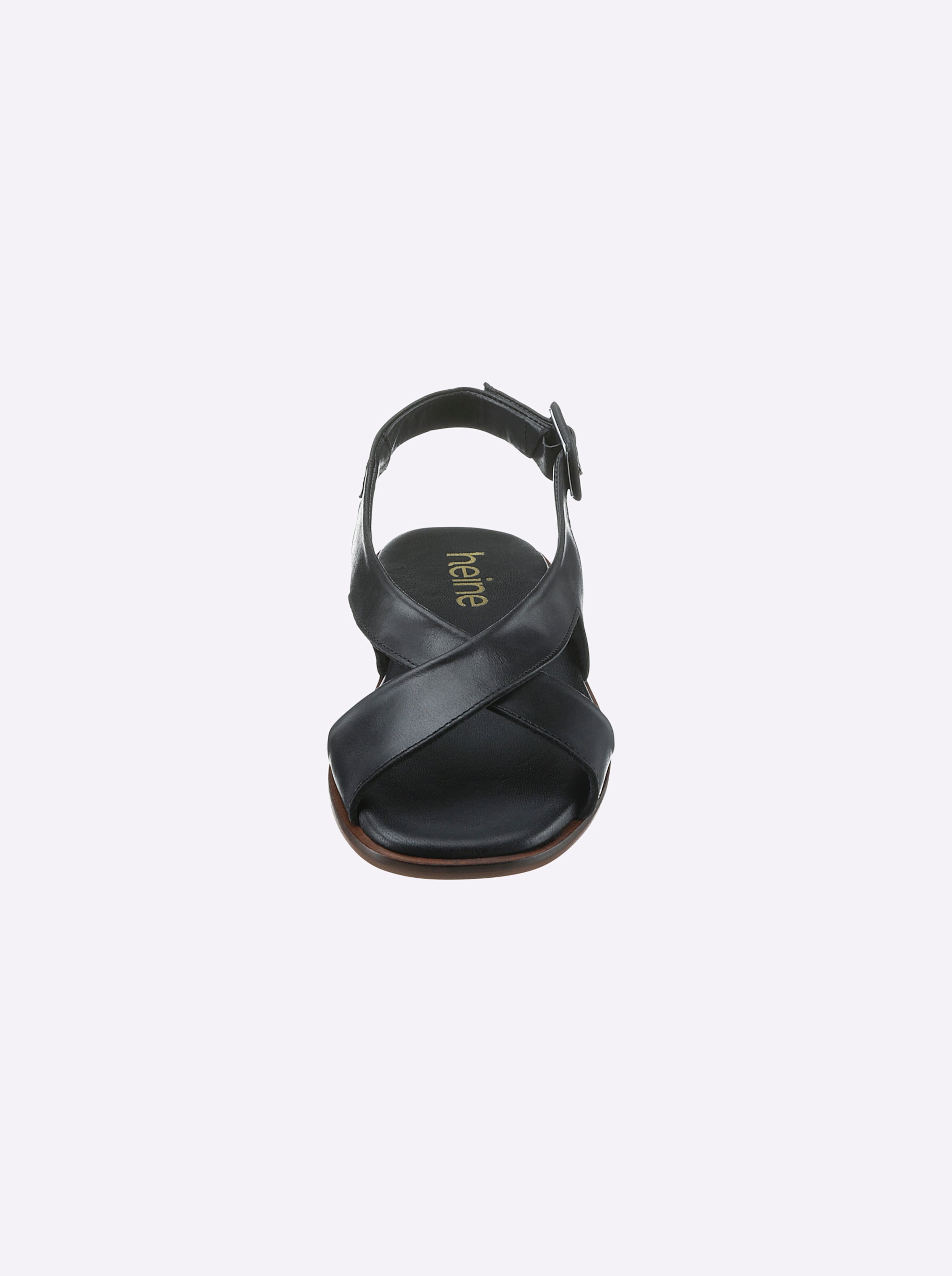 hochwertigem günstig Kaufen-Sandale in schwarz von heine. Sandale in schwarz von heine <![CDATA[Sandalette Made in Spain. Aus hochwertigem Rind-Nappaleder. Futter und Innensohle Leder. Gummilaufsohle. Blockabsatz, Höhe ca. 15 mm.]]>. 