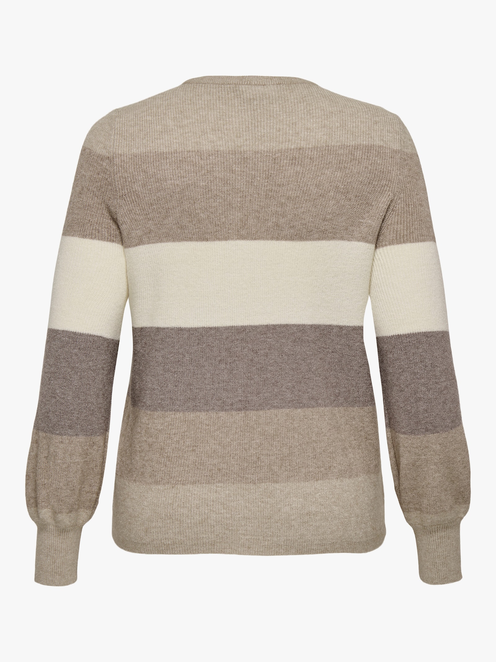 ONLY CARMAKOMA Strickpullover - feather gray stripes:beige/whitecap gray/leafless tree