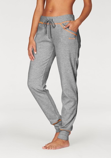 Bench. Loungewear Relaxhose - hellgrau-orange