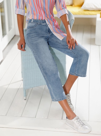 Culotte in Denim-Qualität - blue-bleached