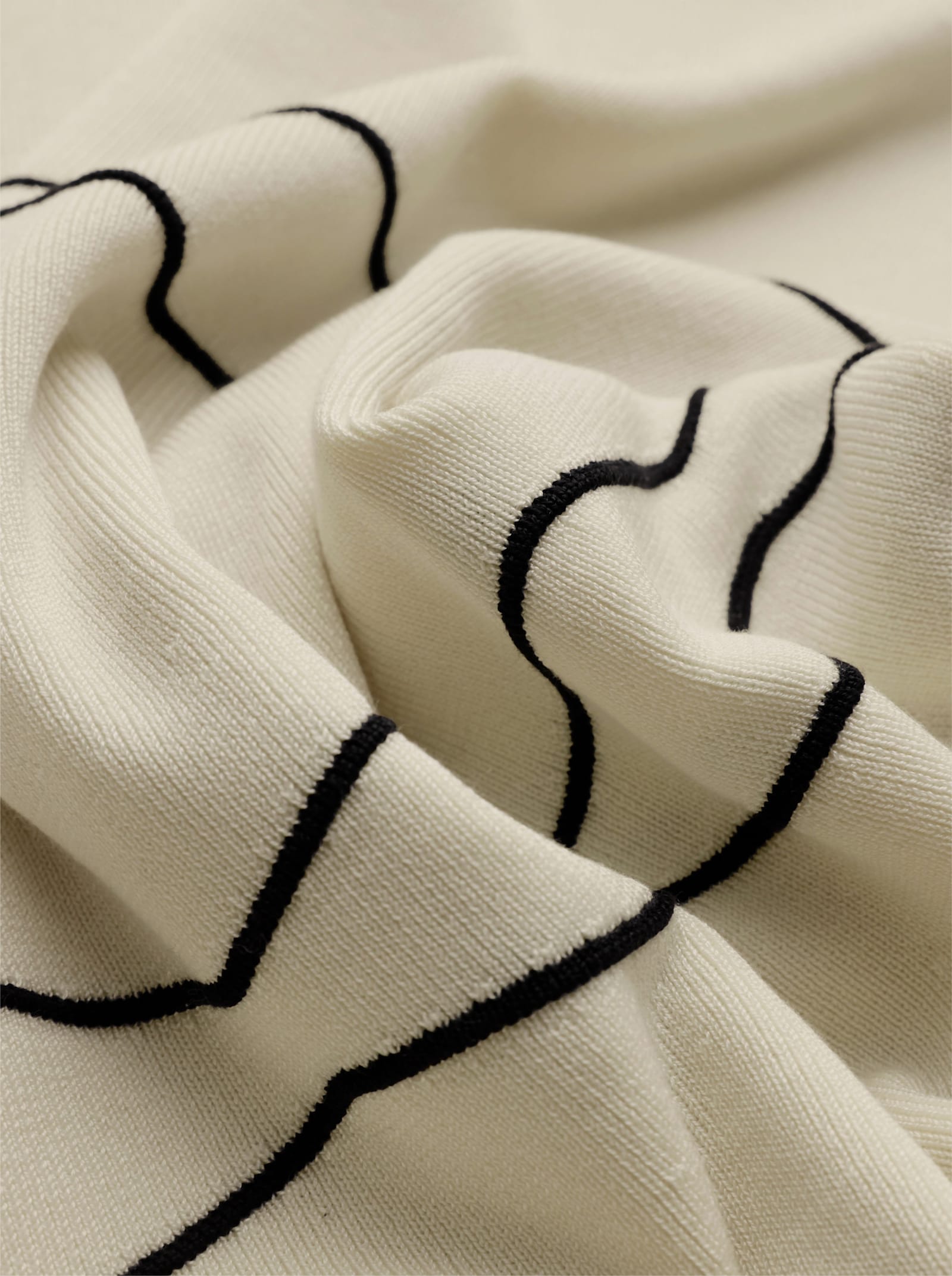 CREATION L PREMIUM Strickrock mit 70% Lyocell - champagner-schwarz