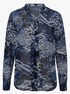 Bluse - royalblau-bedruckt