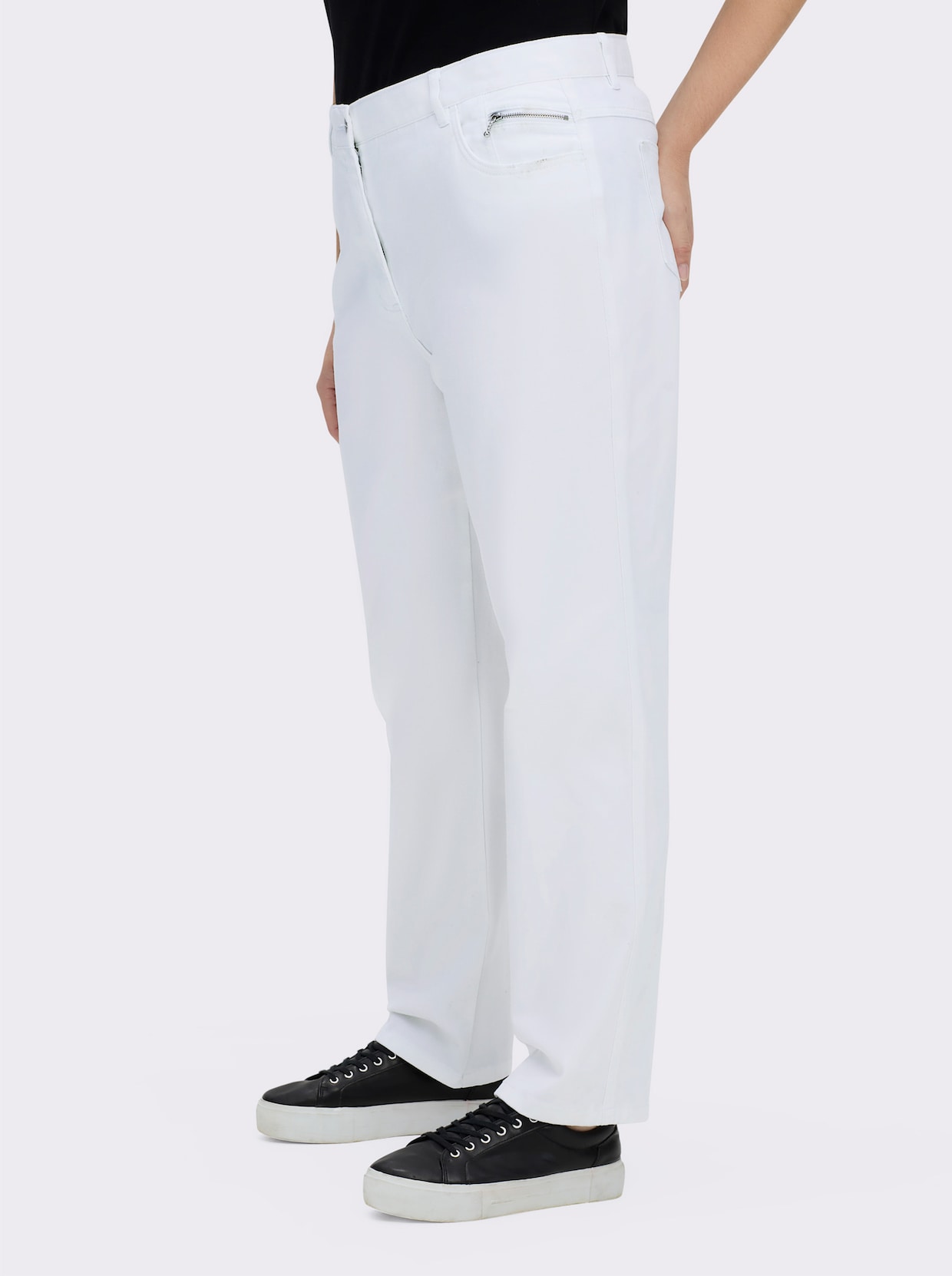 5-Pocket-Jeans gerade geschnitten - weiß