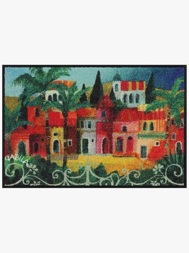 Salonloewe Fußmatte - grün-rot