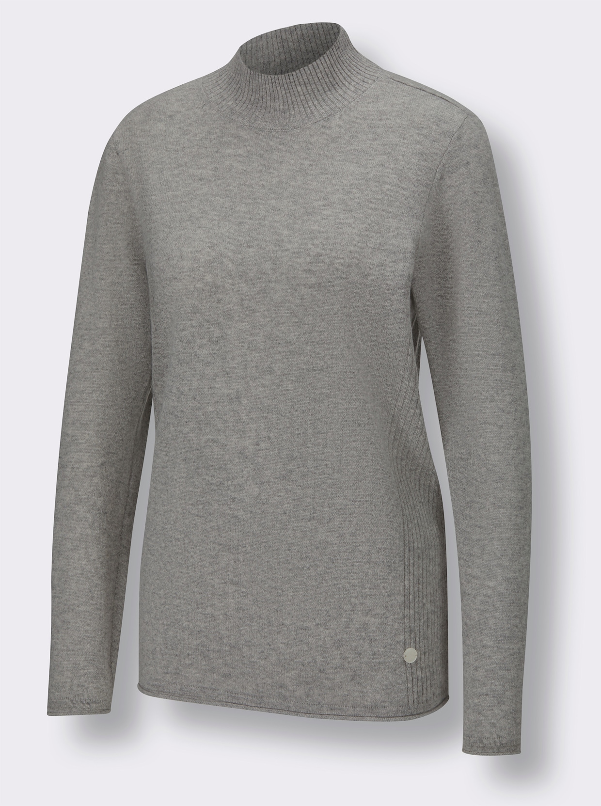 CREATION L PREMIUM Kaschmir-Pullover - grau-meliert