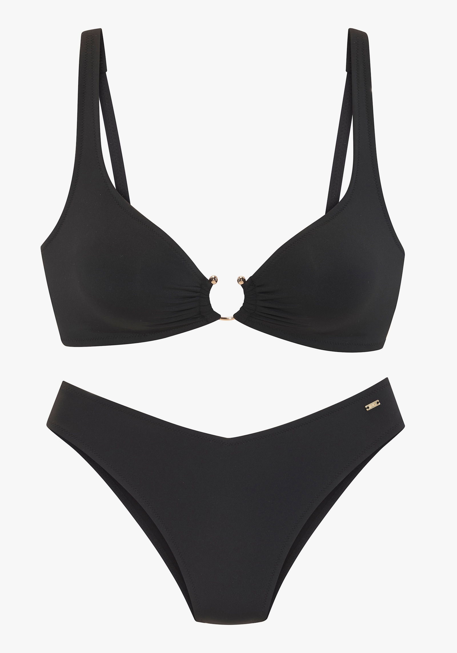 French Connection Triangel-Bikini - schwarz
