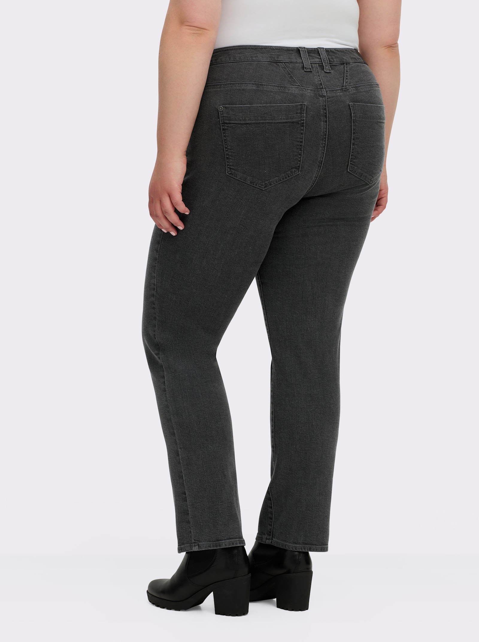 sheego Jeans in  5-Pocket-Form - anthrazit-grey-denim