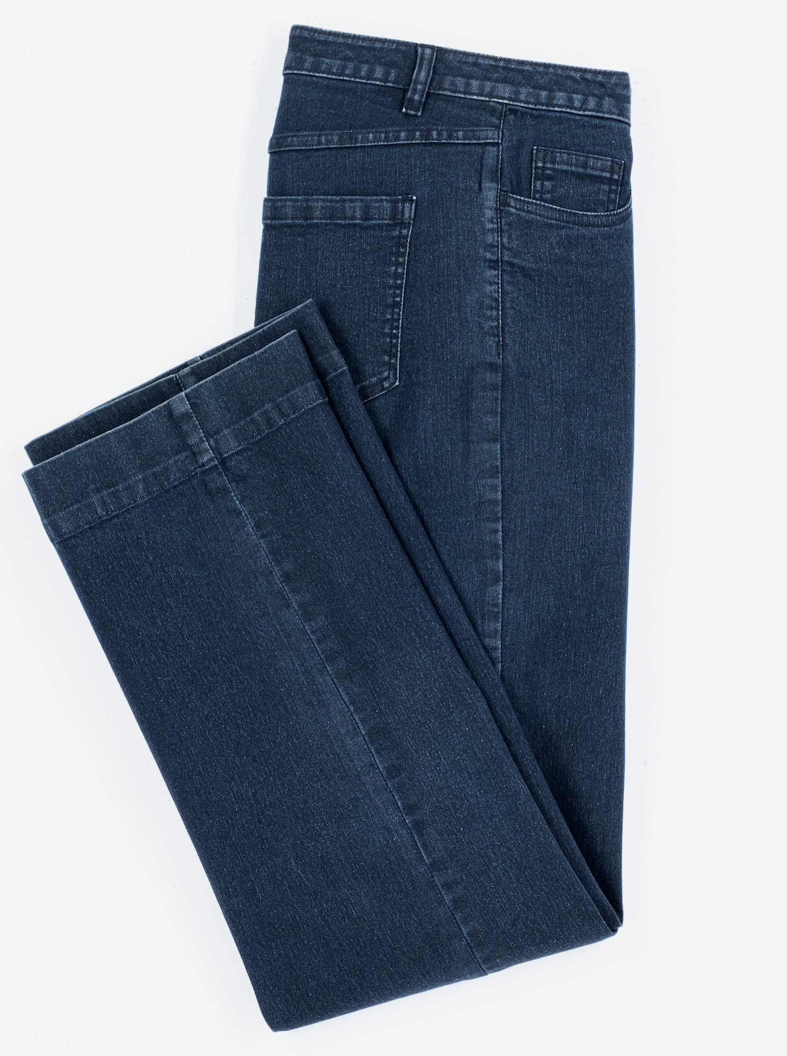 Jeans mit weitem Bein - blue-stone-washed