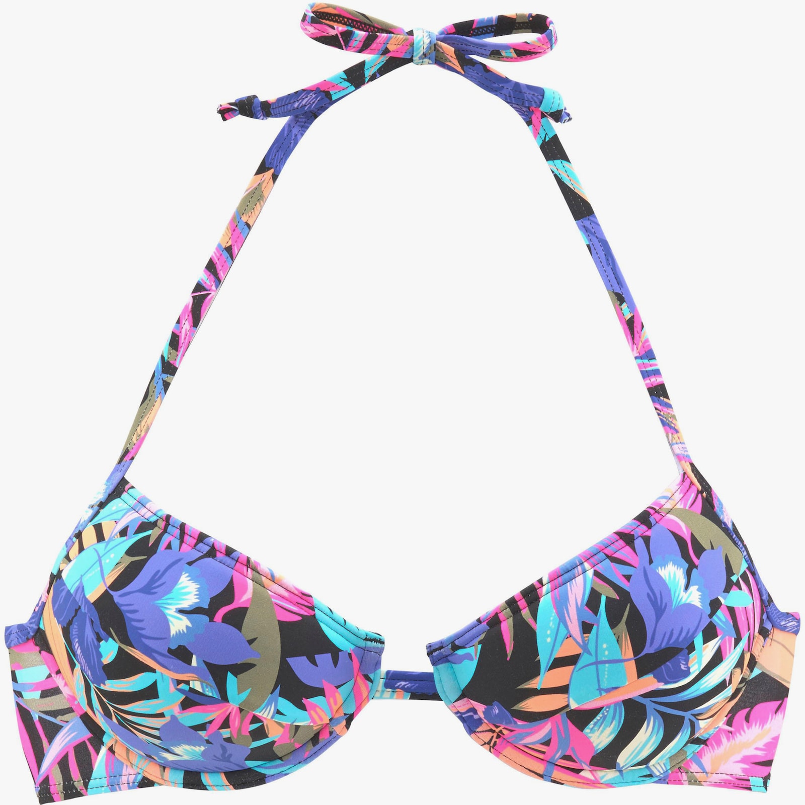 Bench. Push-Up-Bikini-Top - schwarz-bedruckt