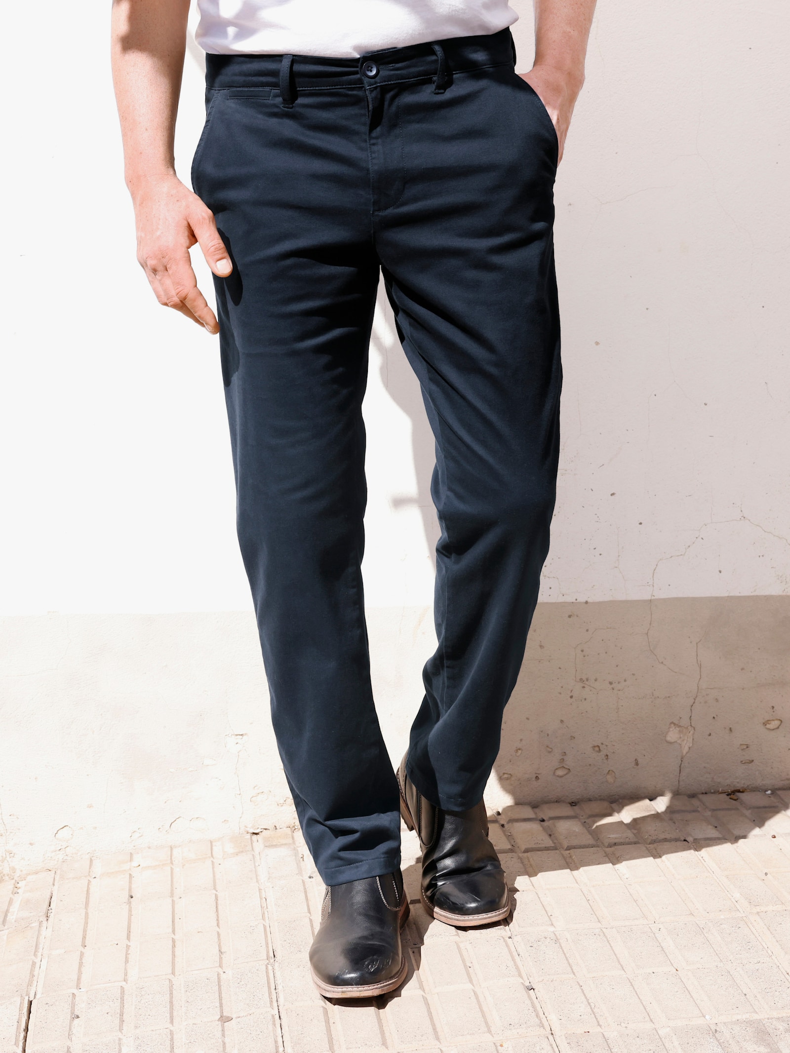 Marco Donati Thermohose in Stretch-Qualität - marine